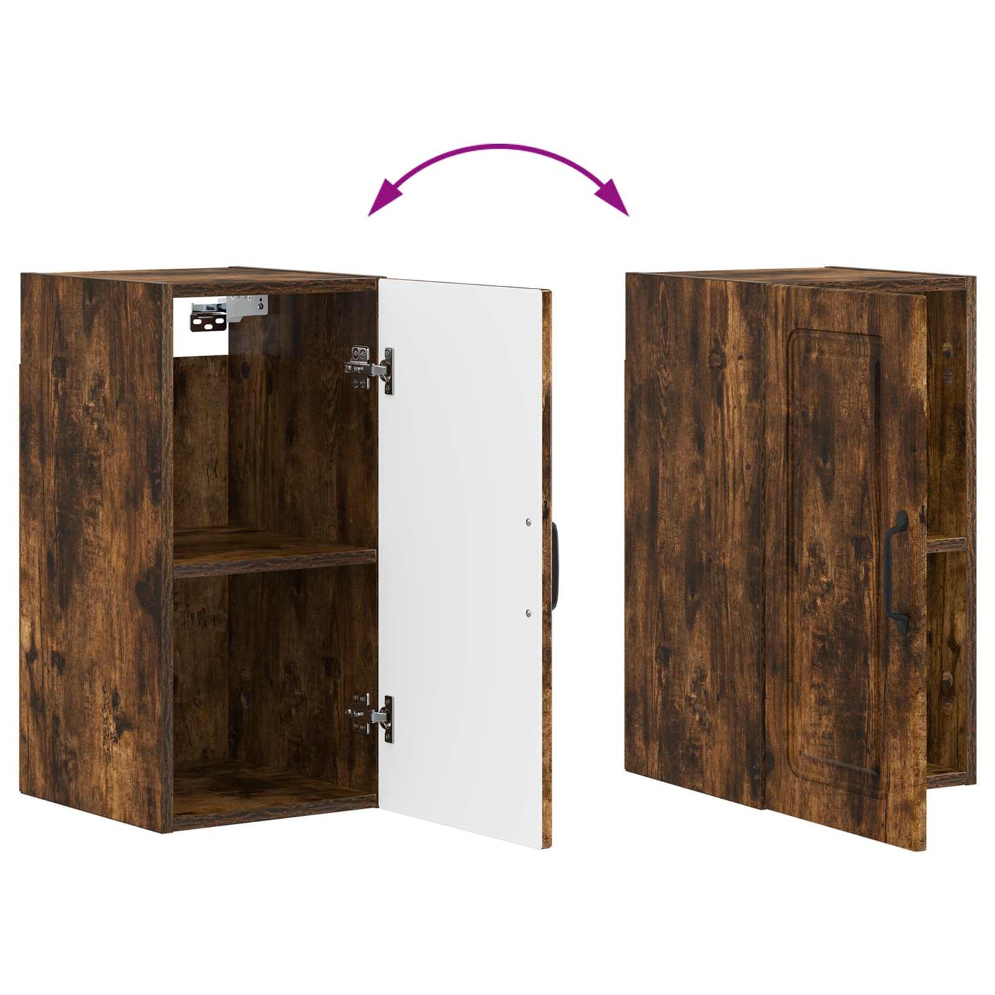 Bathroom Wall Cabinet UTRECHT Smoked Oak 30 x 31 x 59 cm