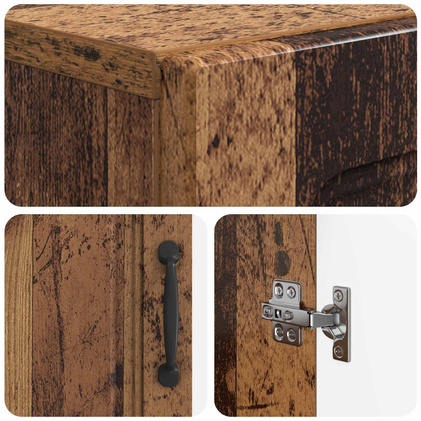 Bathroom Wall Cabinet UTRECHT Old Wood 30 x 31 x 59 cm