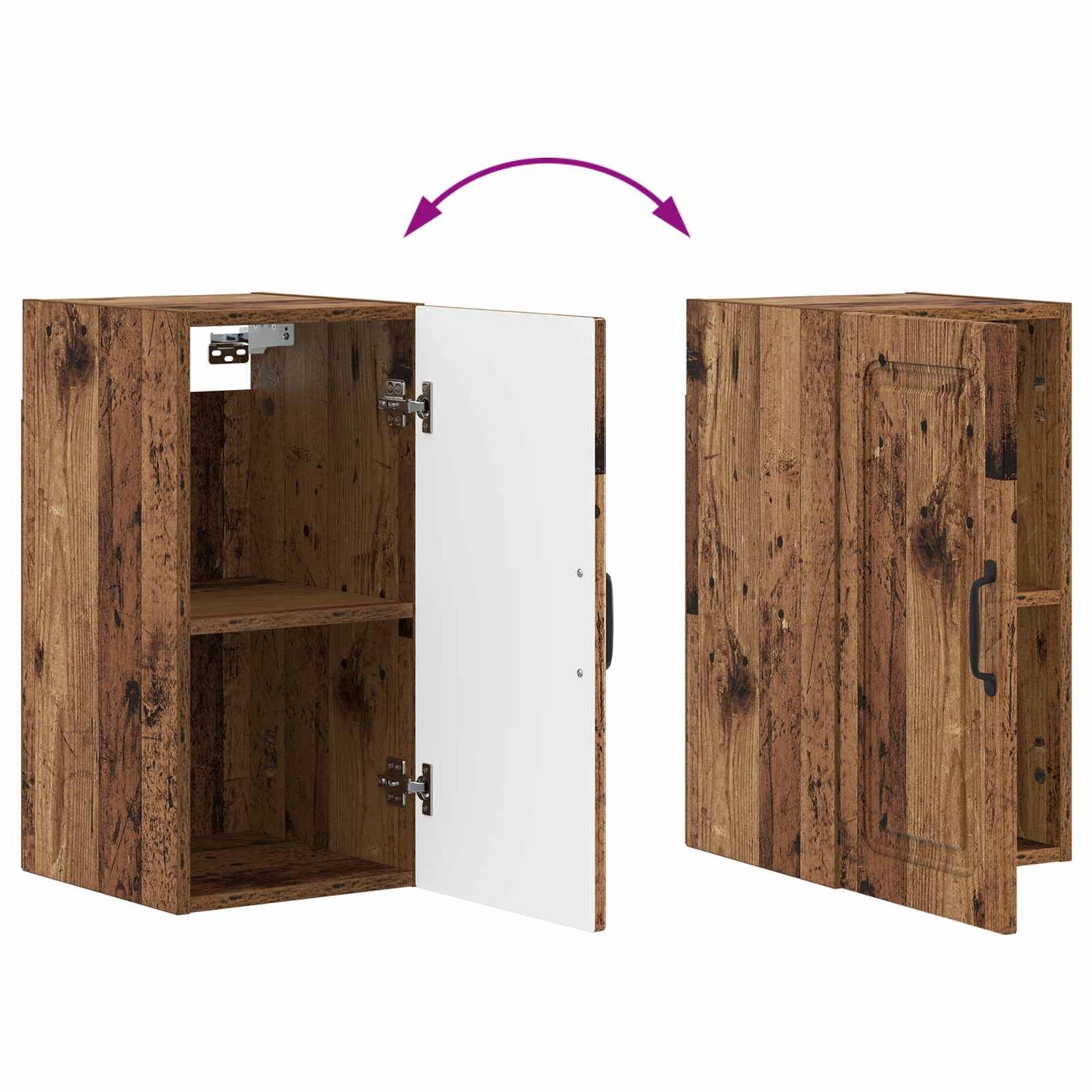 Bathroom Wall Cabinet UTRECHT Old Wood 30 x 31 x 59 cm