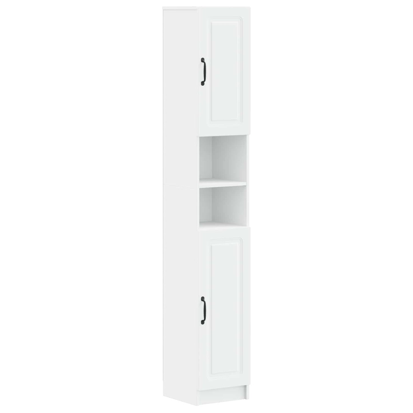 Bathroom Cabinet with Open Shelf UTRECHT White 30 x 31 x 187 cm