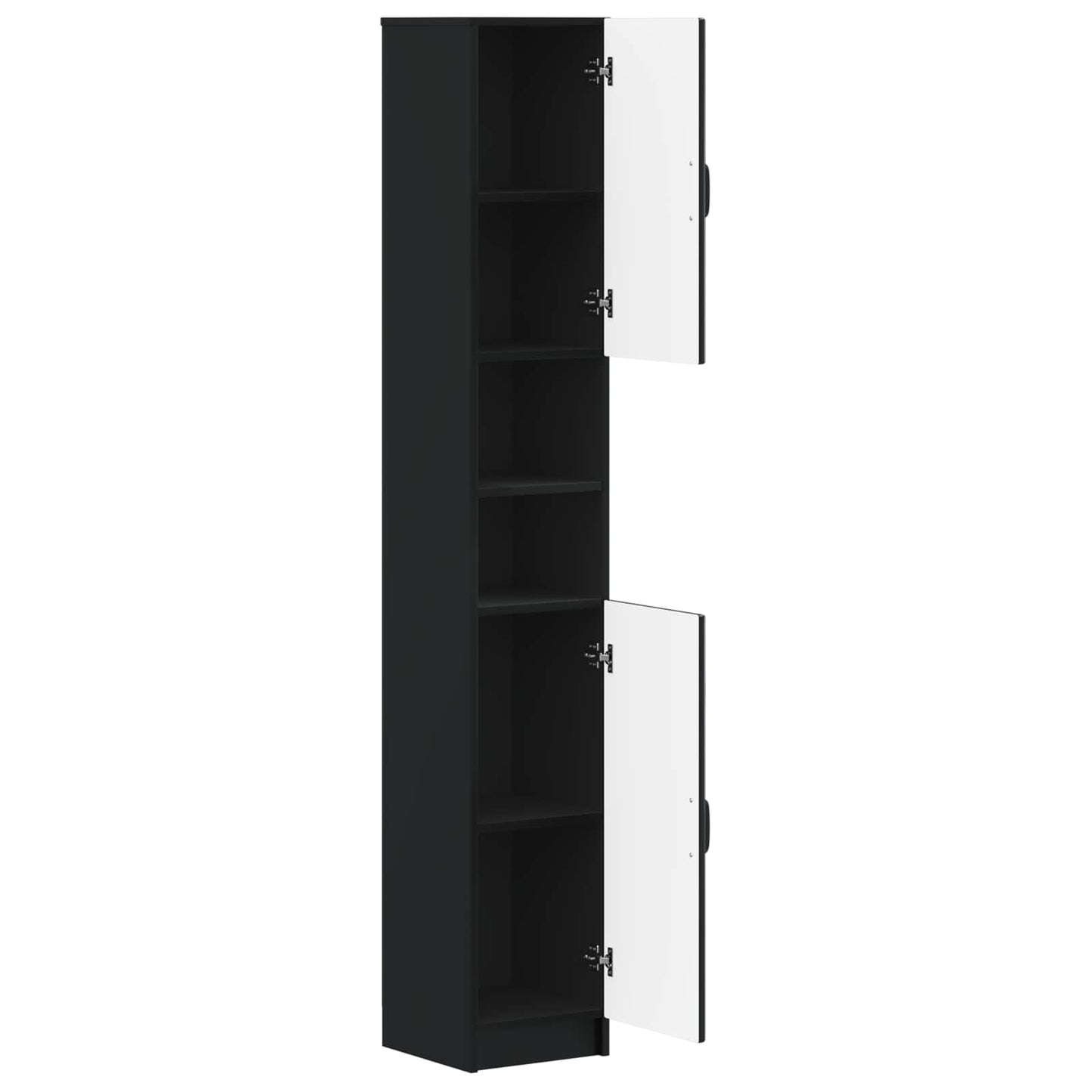 Bathroom Cabinet with Open Shelf UTRECHT Black 30 x 31 x 187 cm