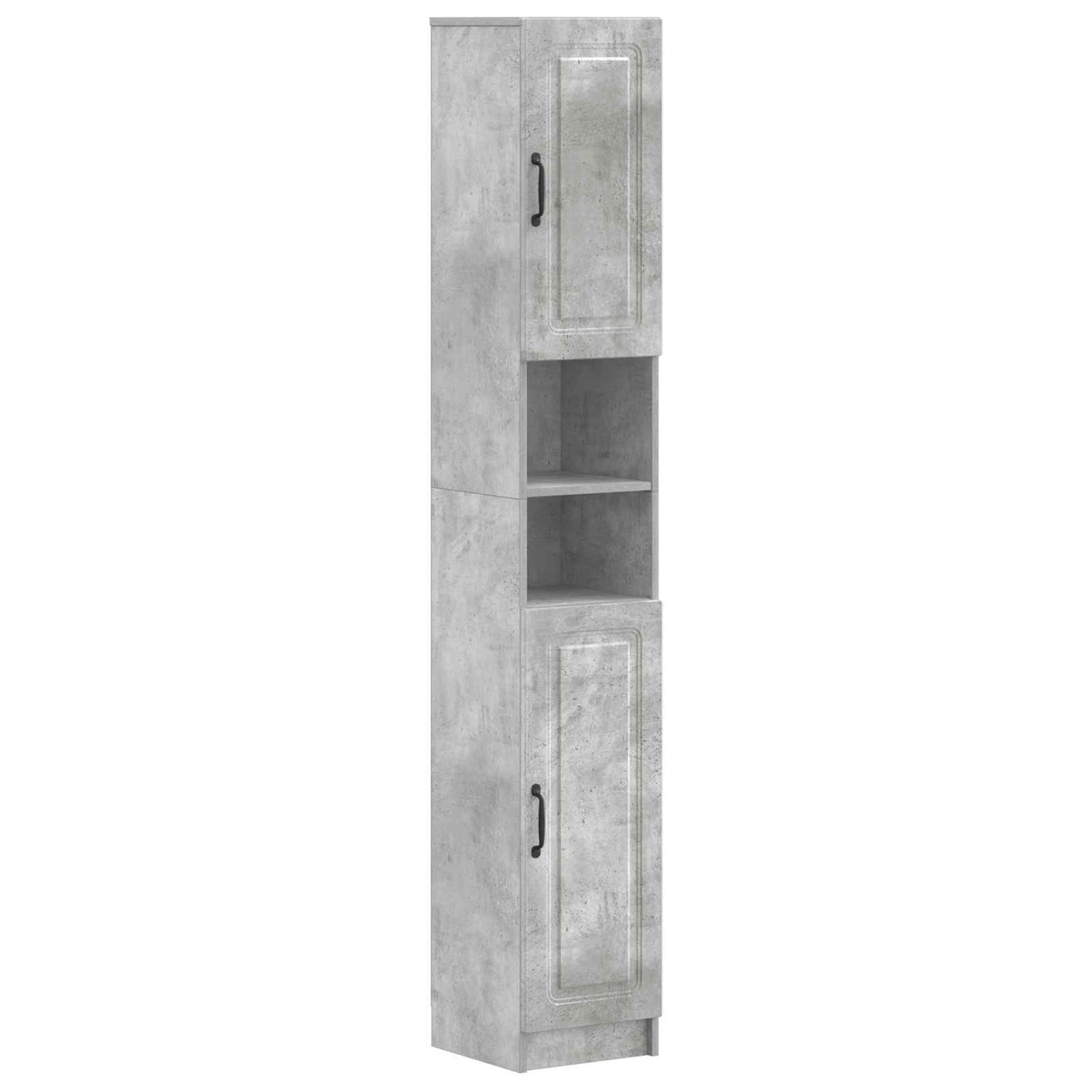 Bathroom Cabinet with Open Shelf UTRECHT Concrete Grey