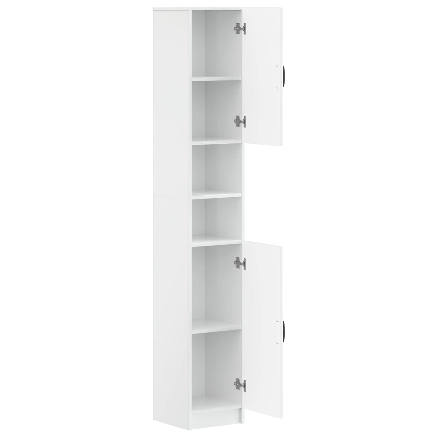 Bathroom Cabinet with Open Shelf UTRECHT High Gloss White