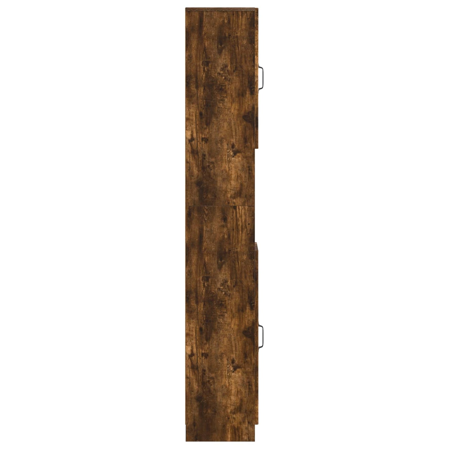 Bathroom Cabinet with Open Shelf UTRECHT Smoked Oak