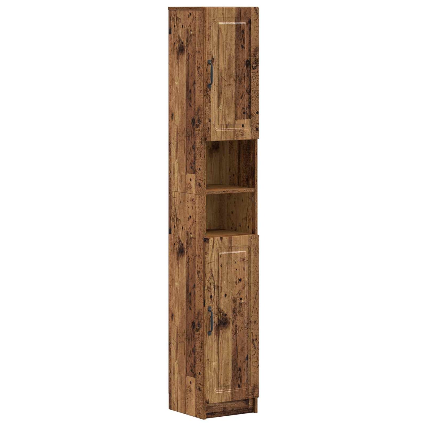 Bathroom Cabinet with Open Shelf UTRECHT Old Wood