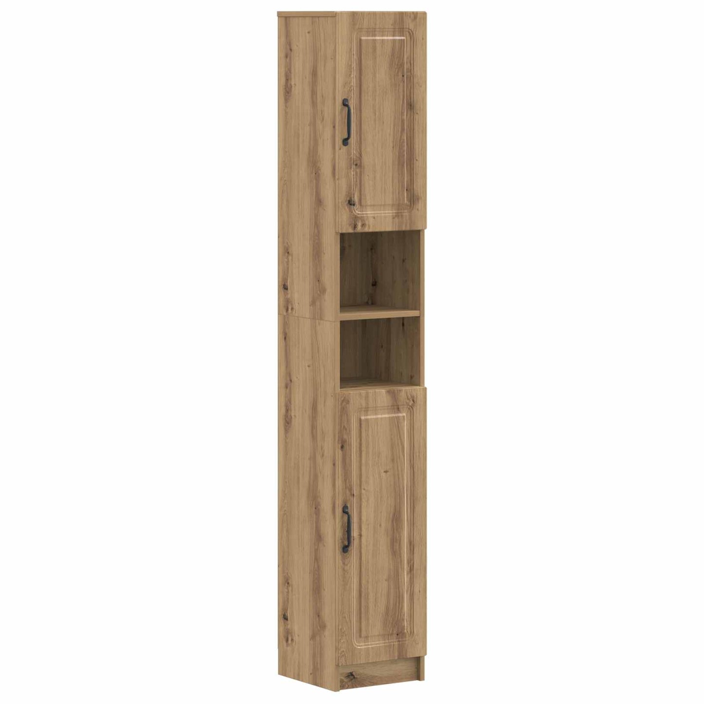 Bathroom Cabinet with Open Shelf UTRECHT Artisan Oak