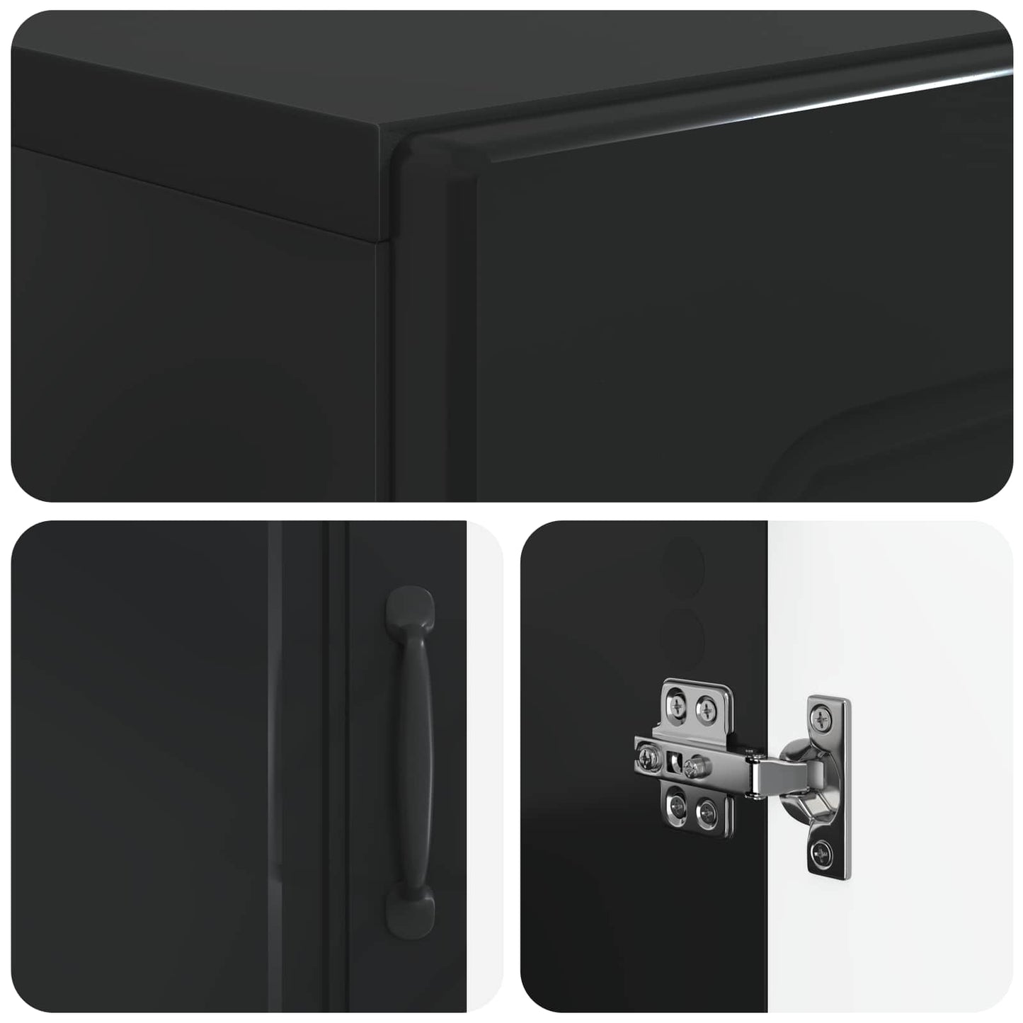 Bathroom Storage Cainet UTRECHT Black 30 x 31 x 77 cm
