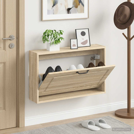 Wall-Mounted Shoe Cabinet UTRECHT 71 x 17 x 43 cm Sonoma Oak