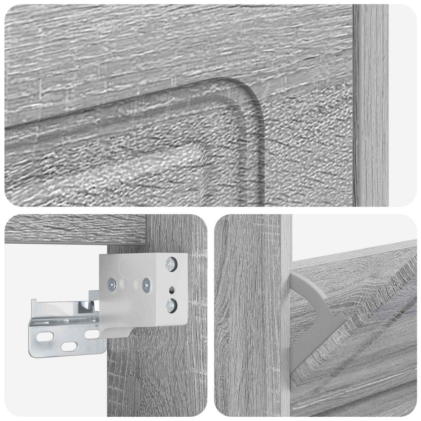 Wall-Mounted Shoe Cabinet UTRECHT 71 x 17 x 43 cm Grey Sonoma