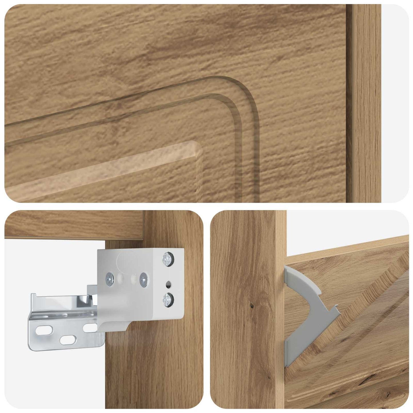 Wall-Mounted Shoe Cabinet UTRECHT 71 x 17 x 43 cm Artisan Oak