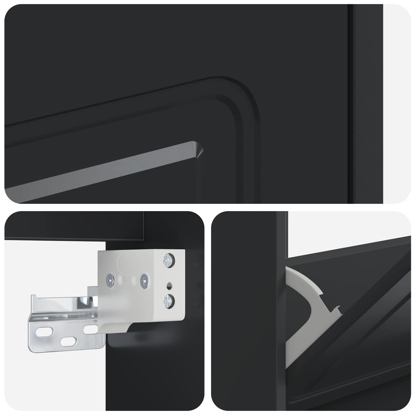 Wall-Mounted Shoe Cabinet UTRECHT 71 x 17 x 86 cm Black