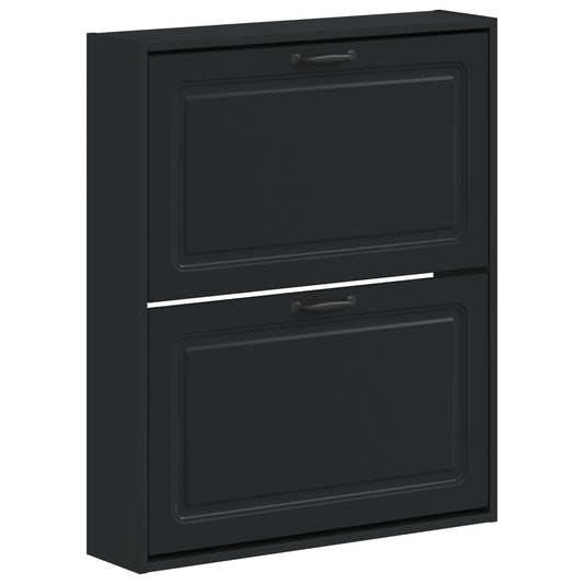 Wall-Mounted Shoe Cabinet UTRECHT 71 x 17 x 86 cm Black