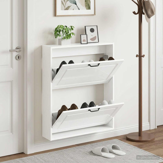 Wall-Mounted Shoe Cabinet UTRECHT 71 x 17 x 86 cm