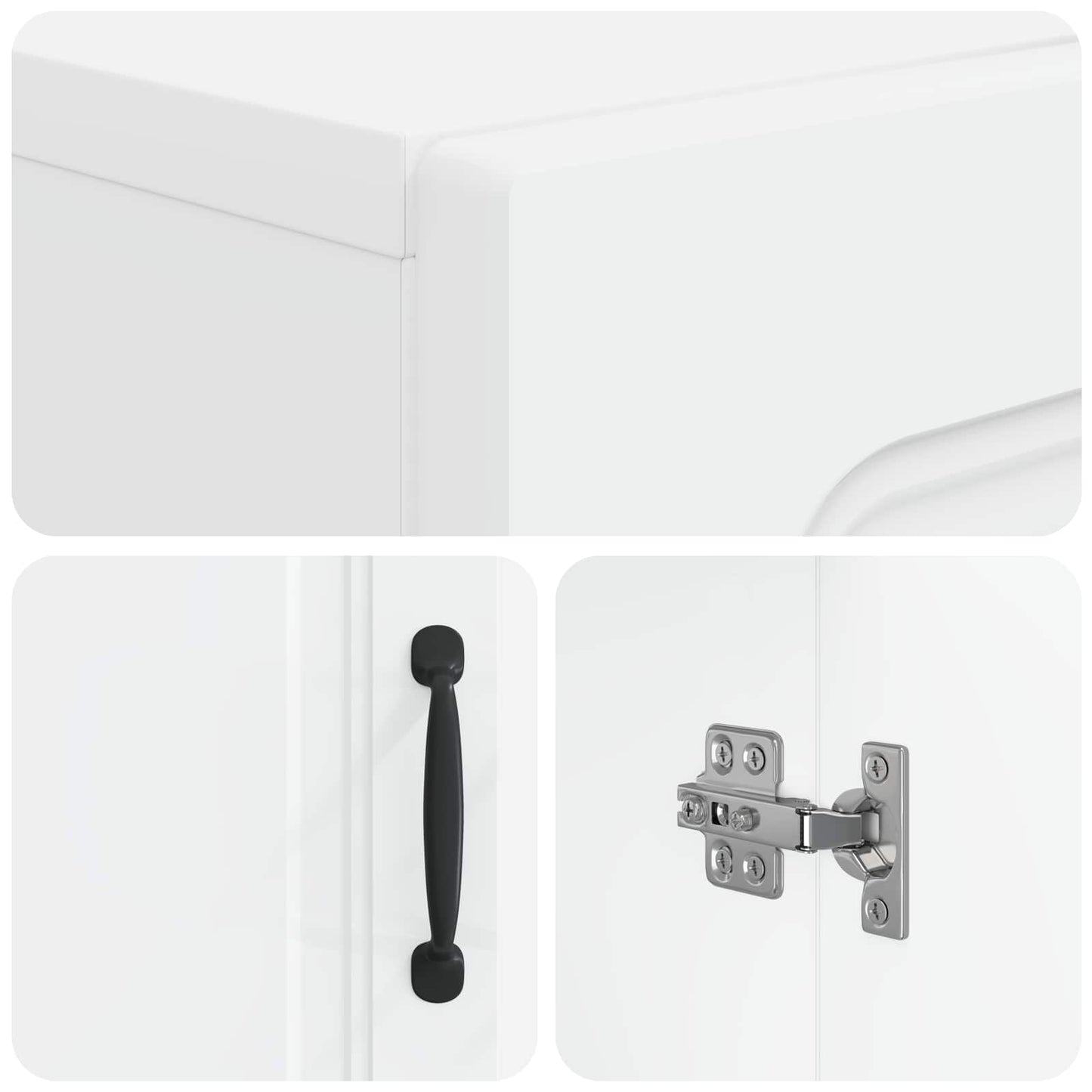 Shoe Cabinet UTRECHT 59.5 x 39.5 x 87 cm Engineered Wood White