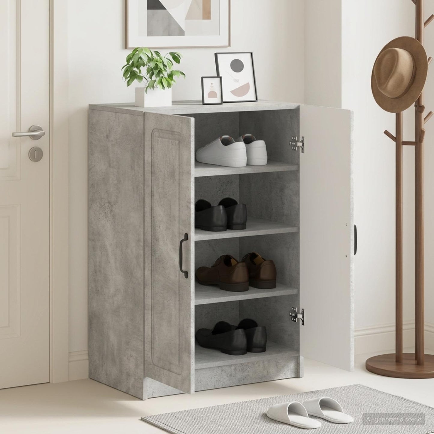 Shoe Cabinet UTRECHT 59.5 x 39.5 x 87 cm Engineered Wood
