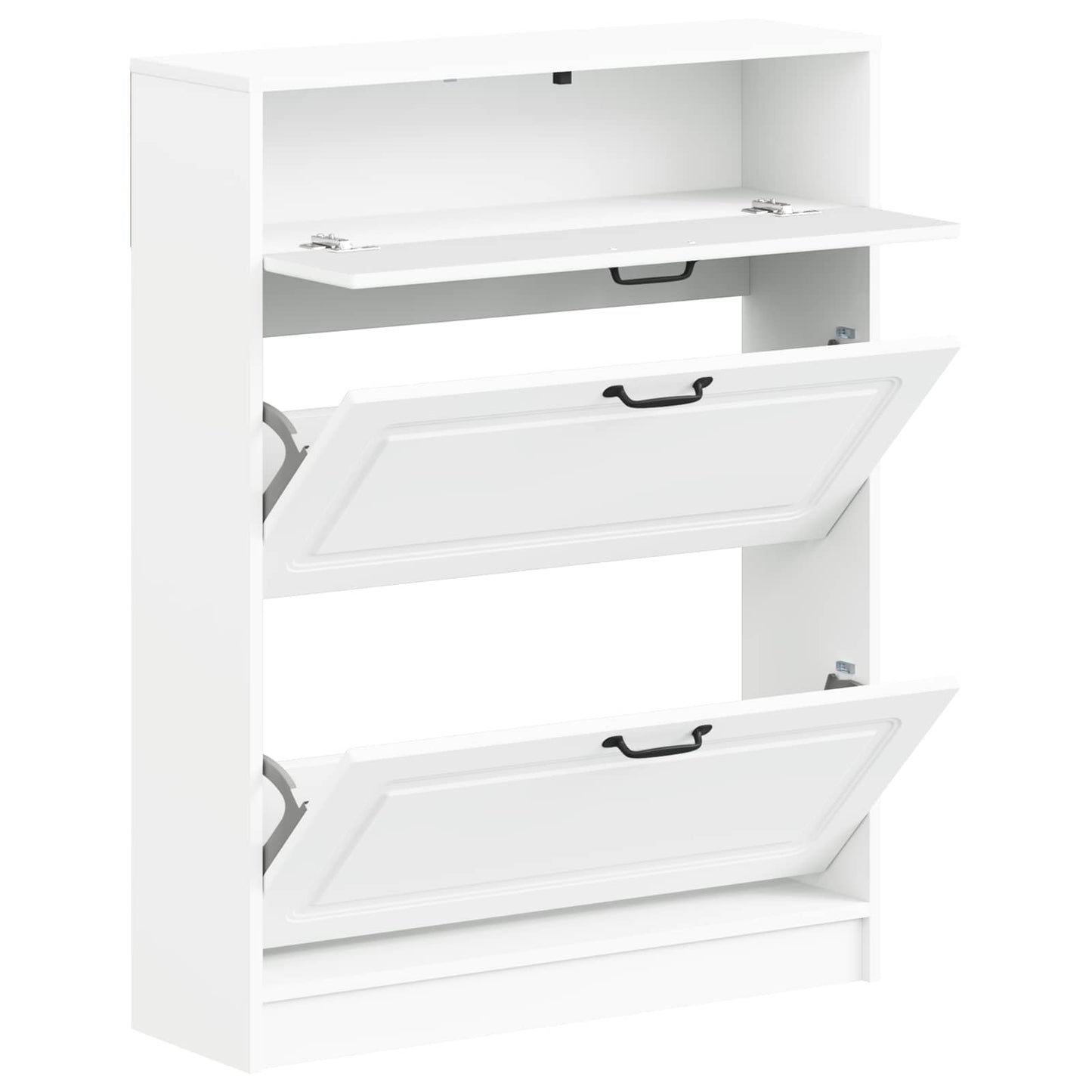 Shoe Cabinet UTRECHT 78 x 24 x 100 cm Engineered Wood White