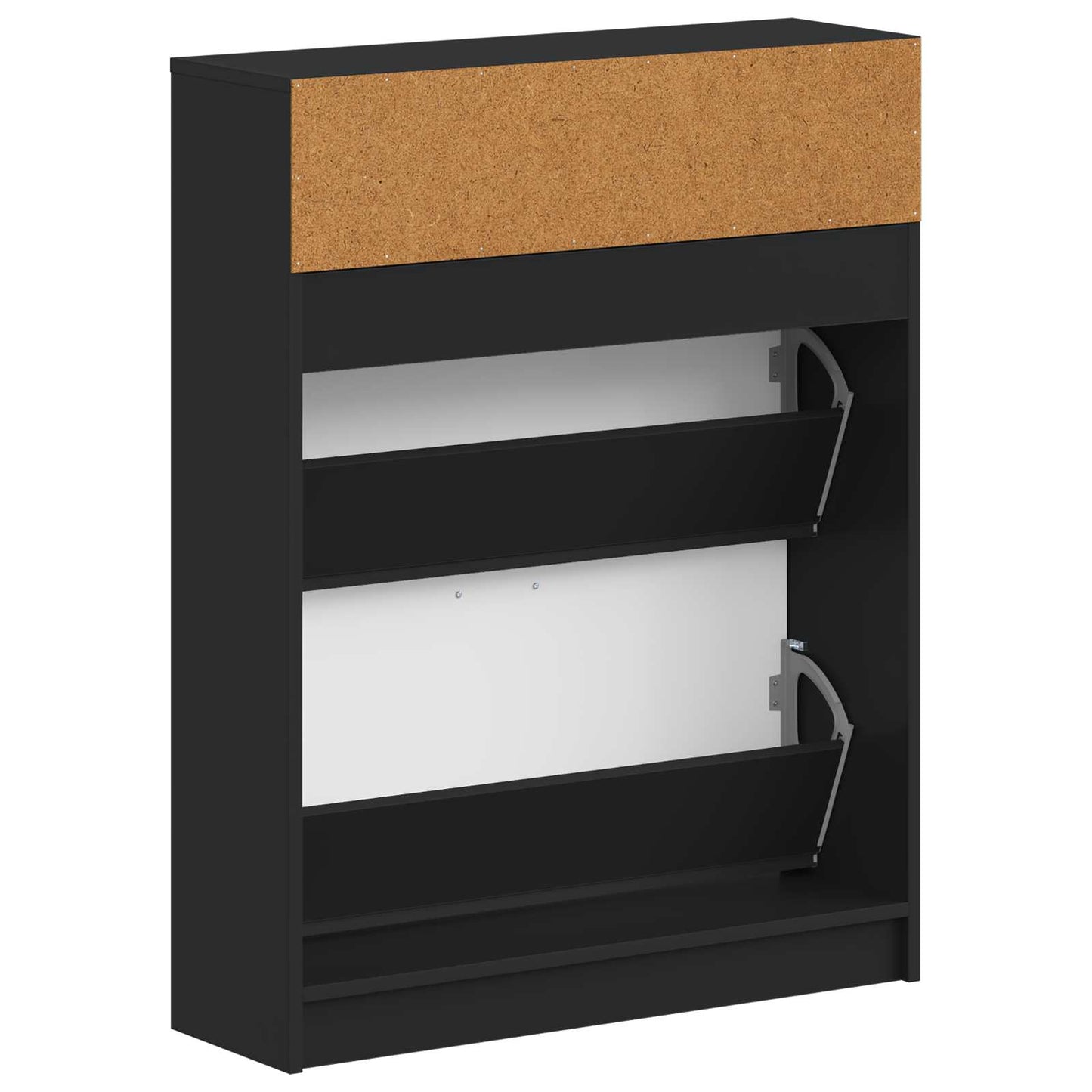 Shoe Cabinet UTRECHT 78 x 24 x 100 cm Engineered Wood Black