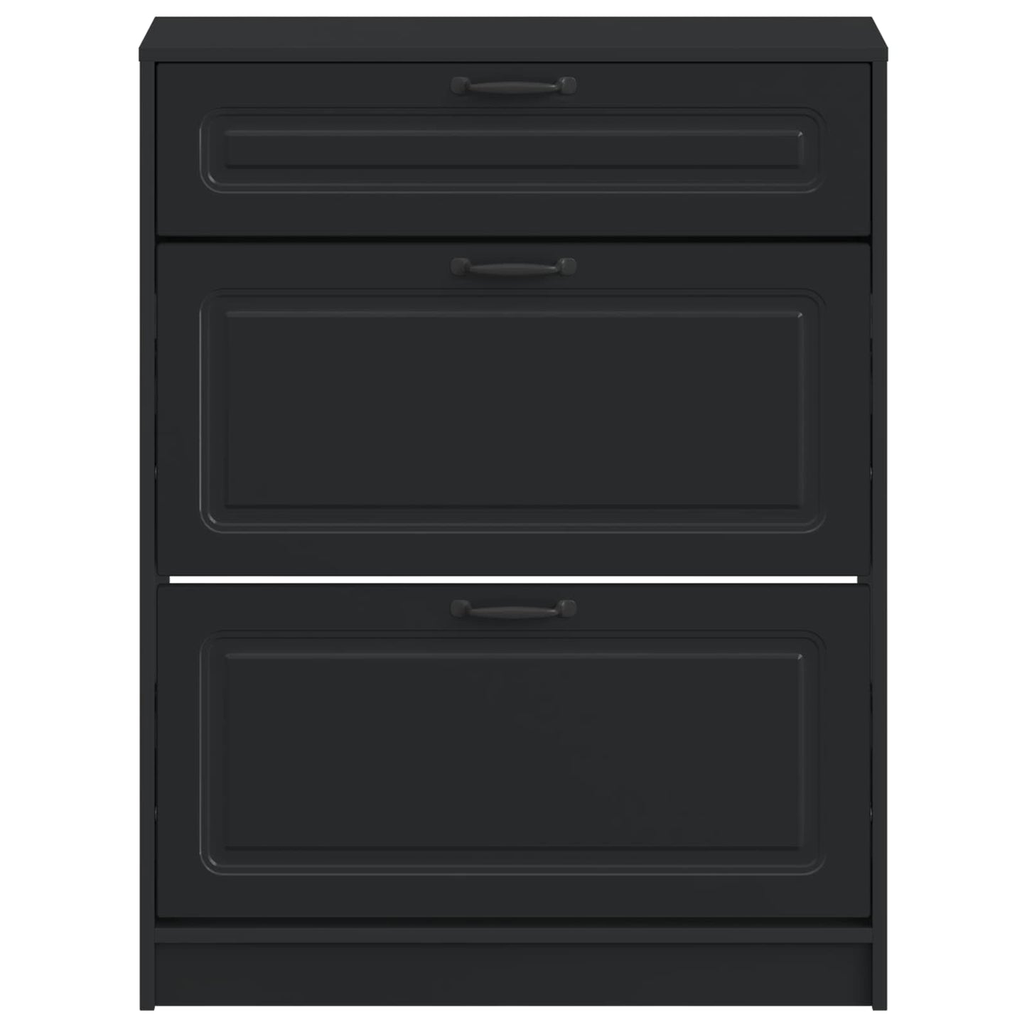 Shoe Cabinet UTRECHT 78 x 24 x 100 cm Engineered Wood Black