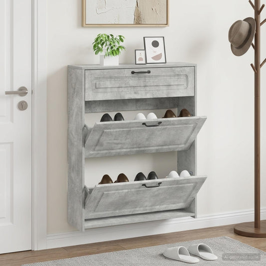 Shoe Cabinet UTRECHT 78 x 24 x 100 cm Engineered Wood