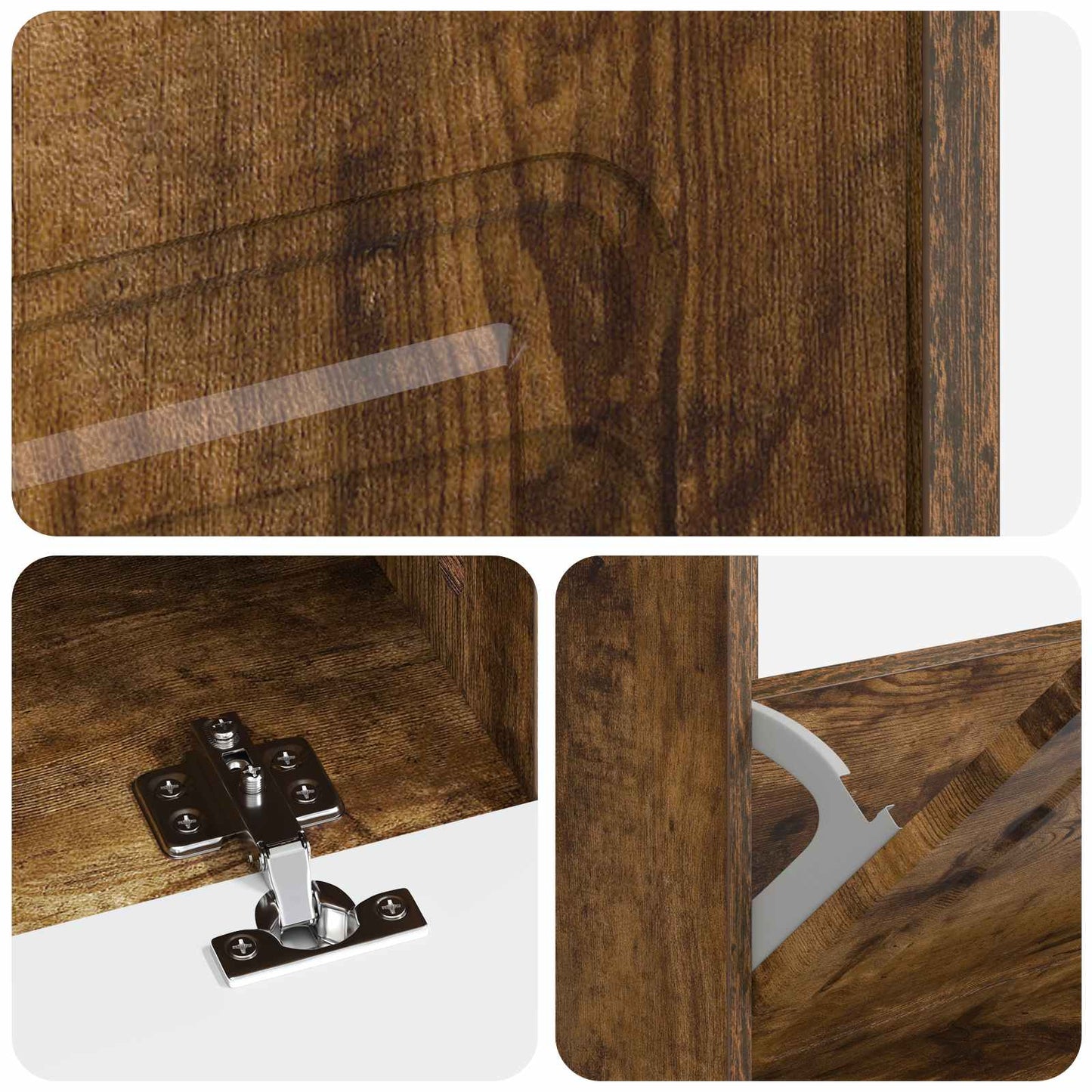 Shoe Cabinet UTRECHT 78 x 24 x 100 cm Engineered Wood