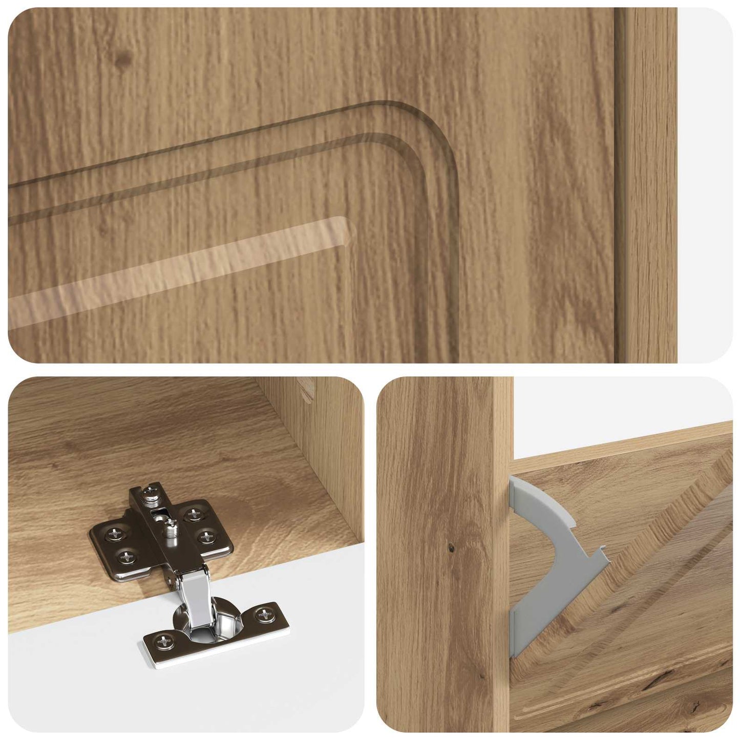 Shoe Cabinet UTRECHT 78 x 24 x 100 cm Engineered Wood