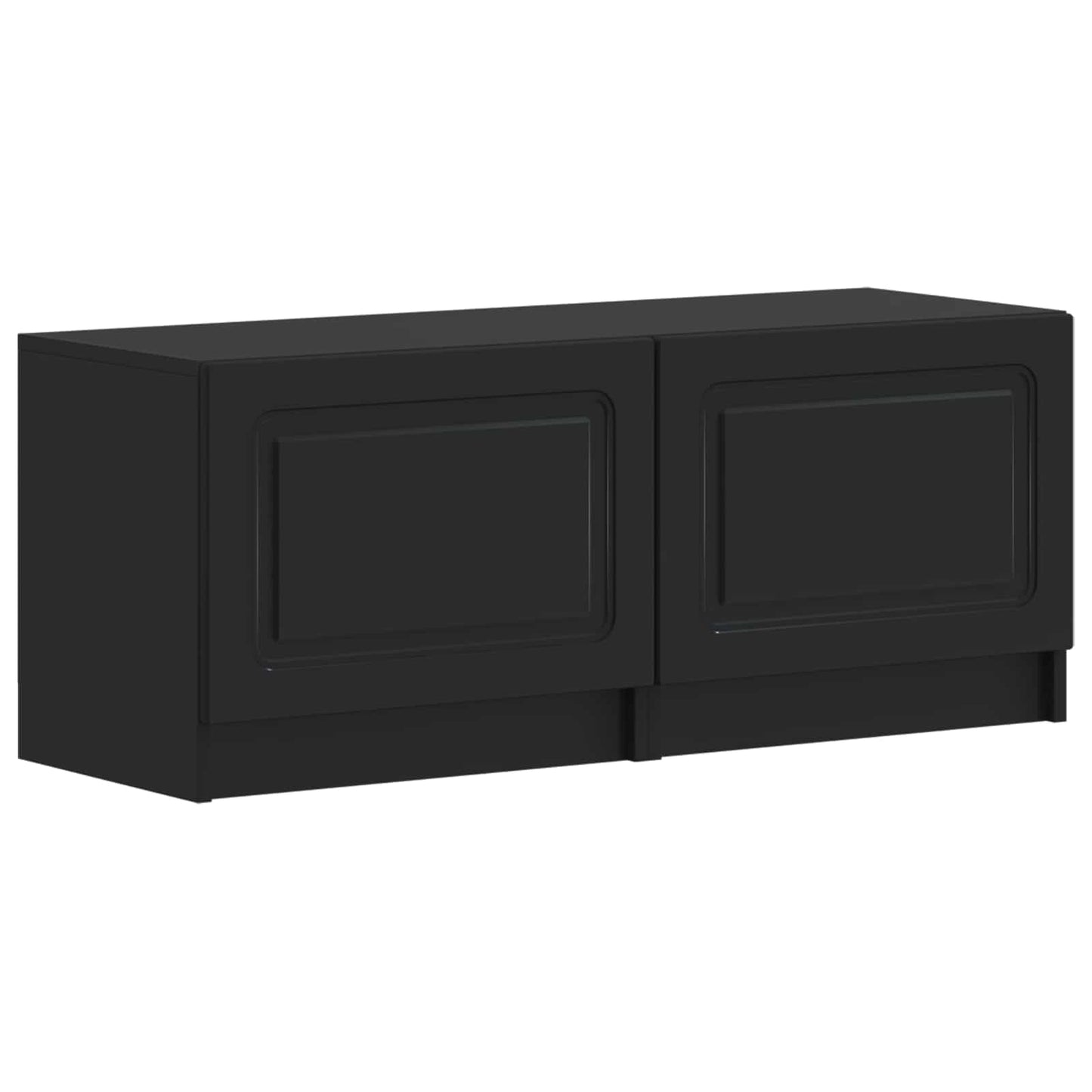 TV Cabinet Black Engineered Wood