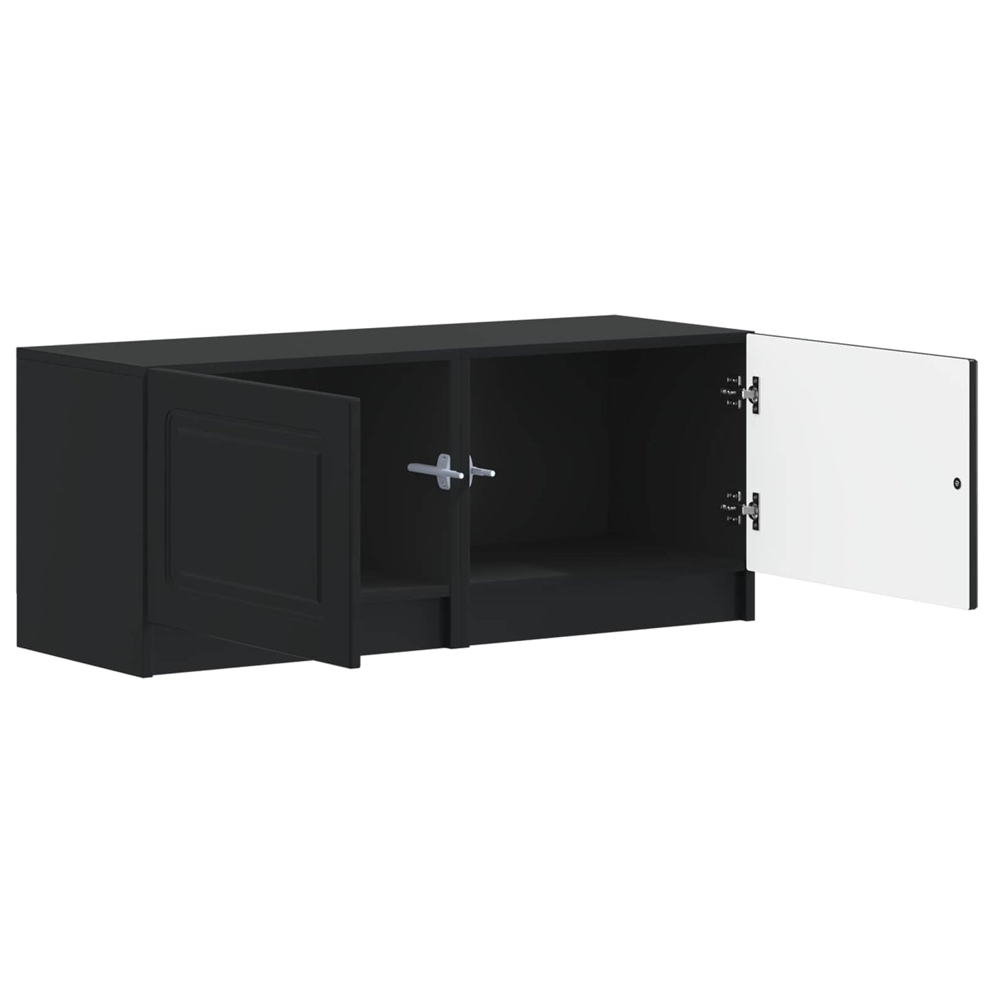 TV Cabinet Black Engineered Wood