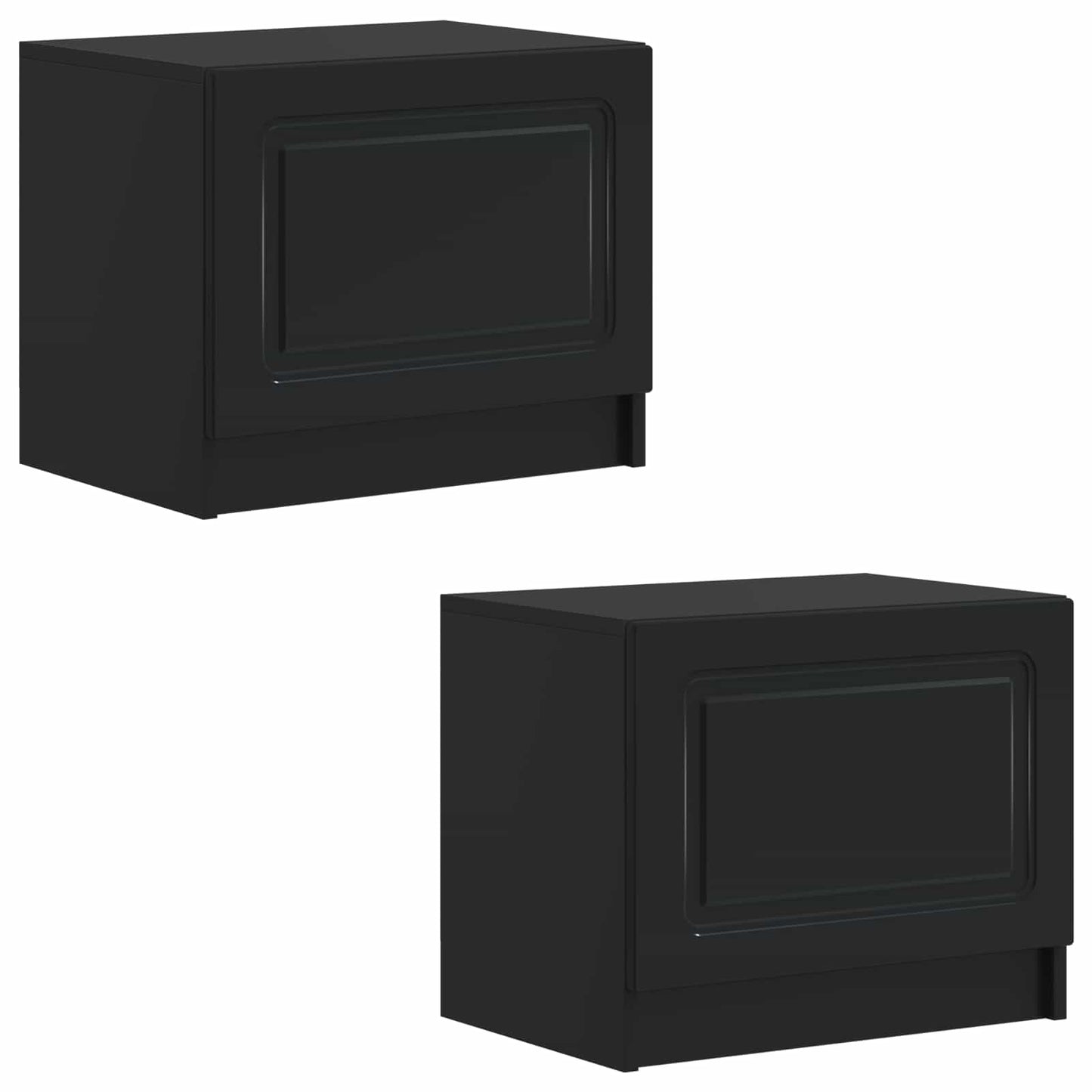 TV Cabinet Black Engineered Wood