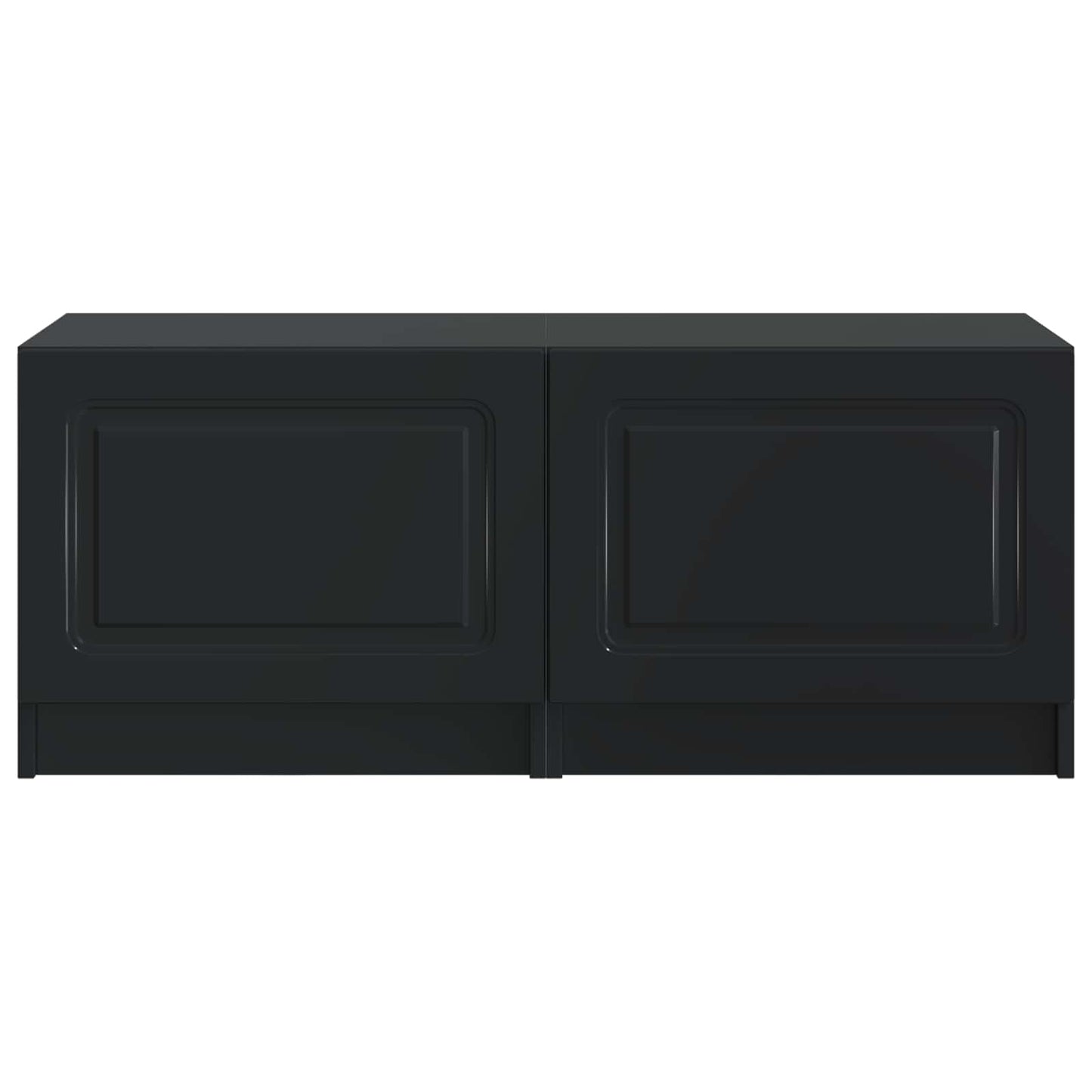 TV Cabinet Black Engineered Wood
