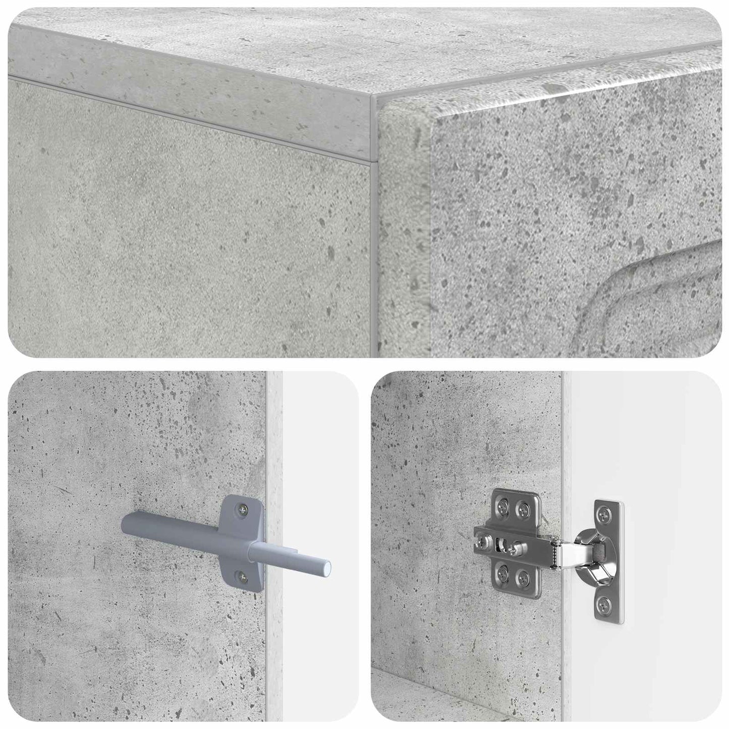 TV Cabinet Concrete Grey Engineered Wood
