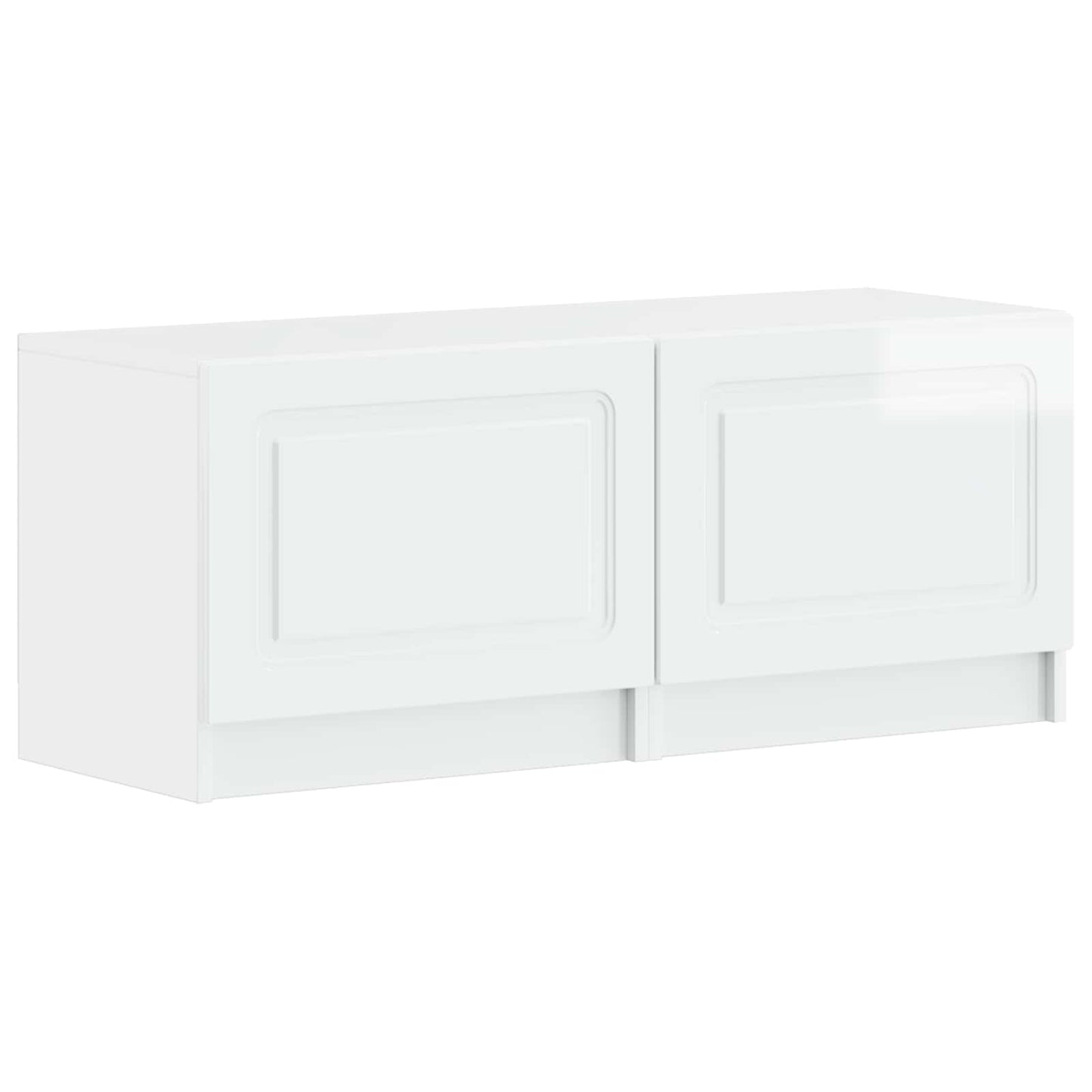 TV Cabinet High Gloss White Engineered Wood