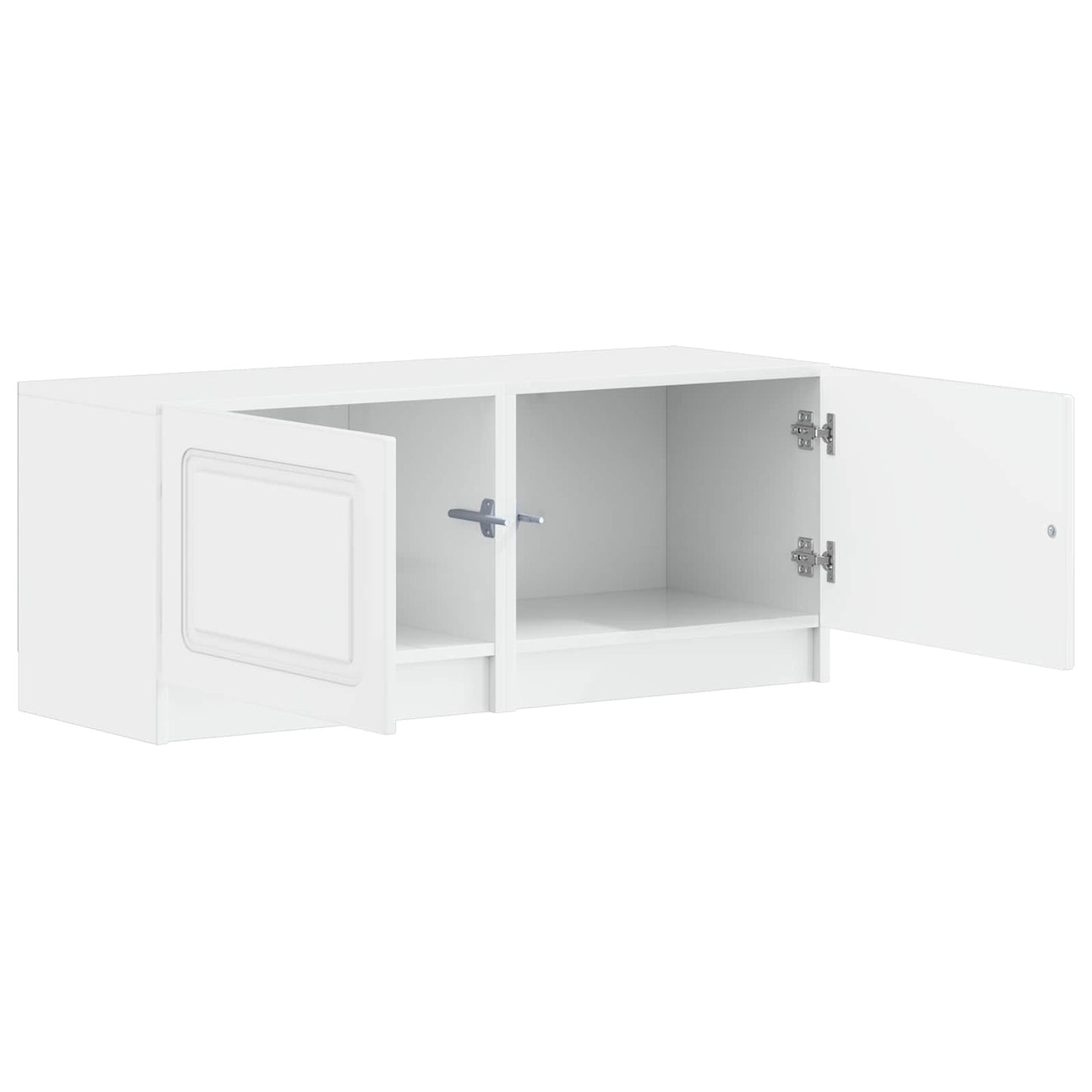 TV Cabinet High Gloss White Engineered Wood