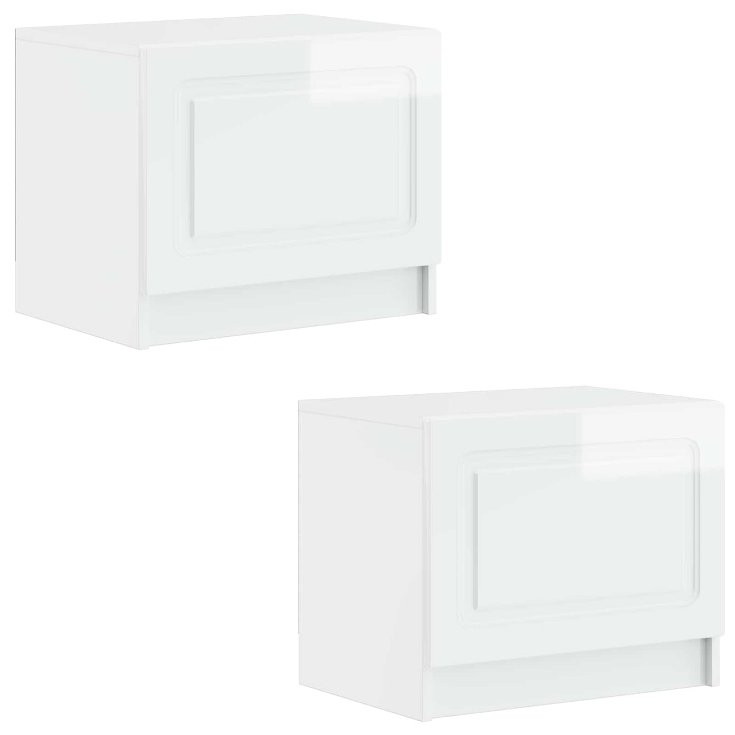 TV Cabinet High Gloss White Engineered Wood
