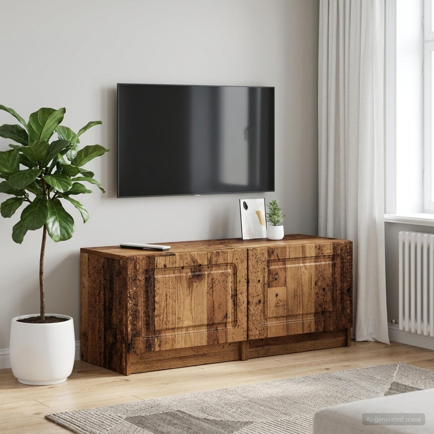 TV Cabinet Old Wood Engineered Wood