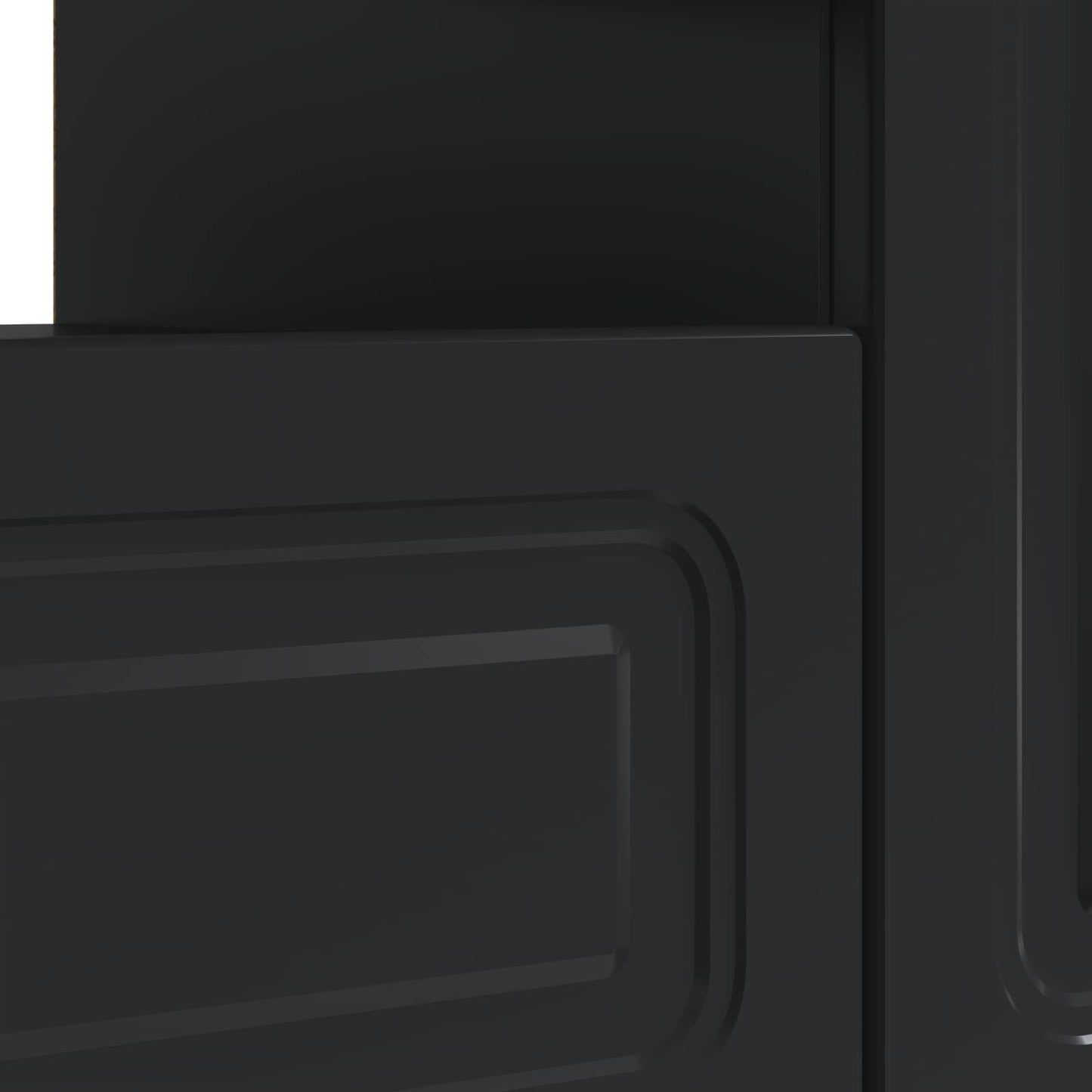 LED TV Cabinet Black Engineered Wood
