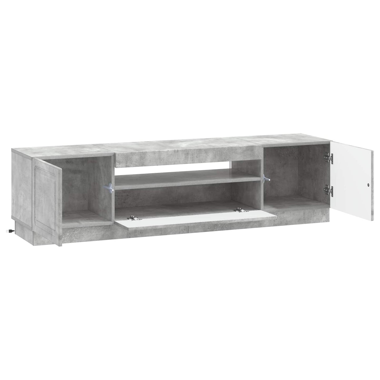 LED TV Cabinet Concrete Grey Engineered Wood