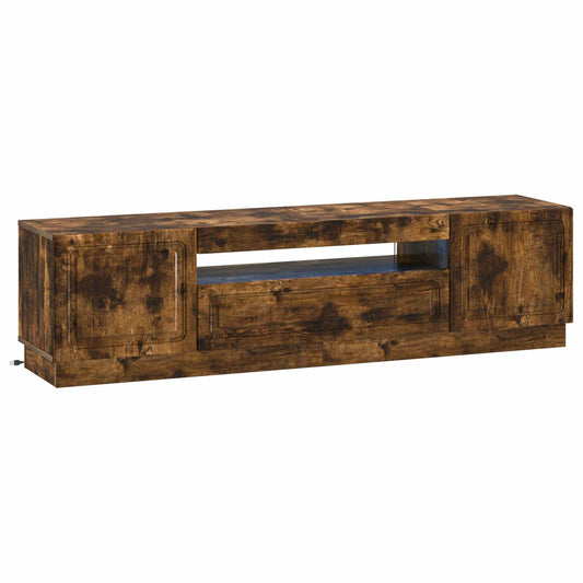 LED TV Cabinet Smoked Oak Engineered Wood