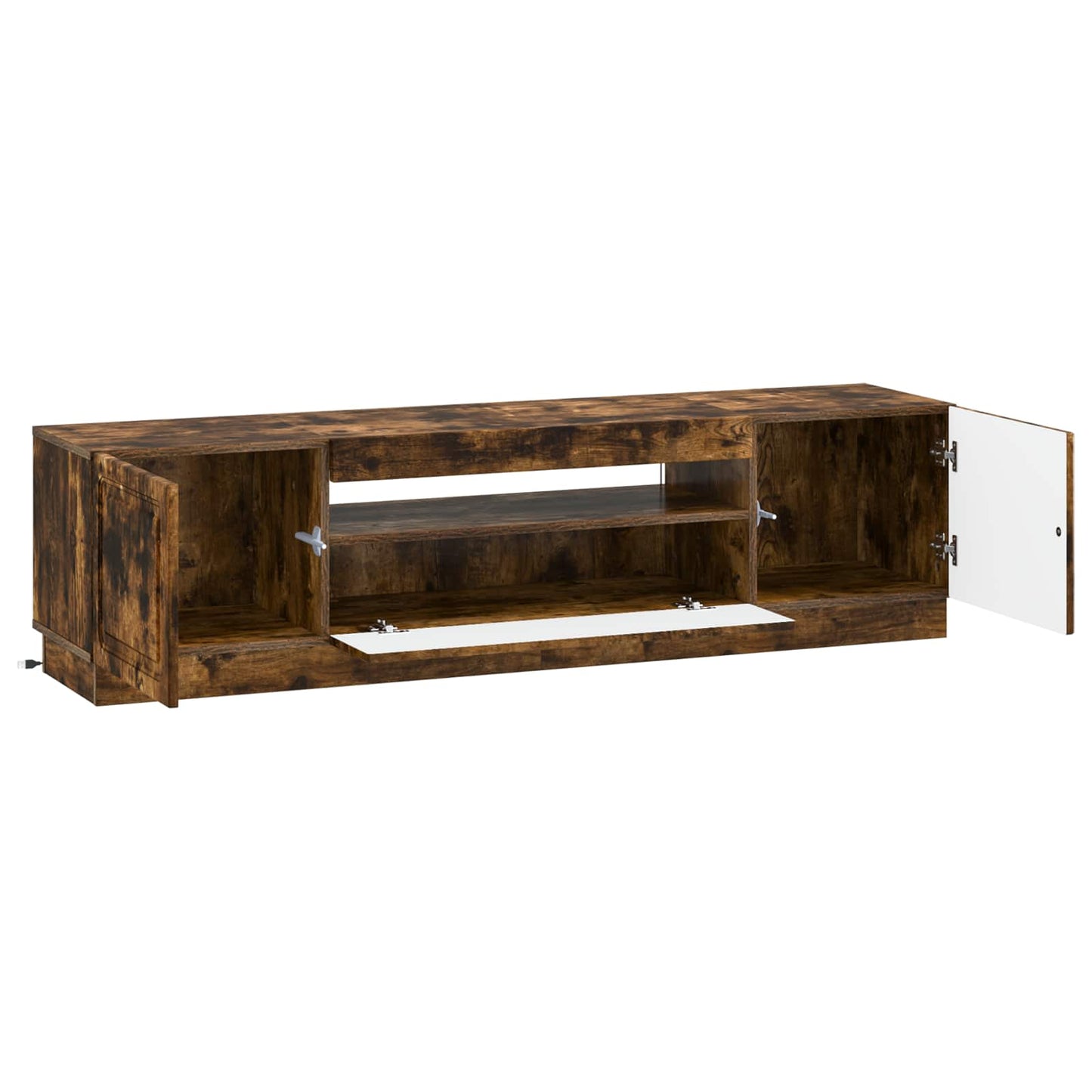 LED TV Cabinet Smoked Oak Engineered Wood