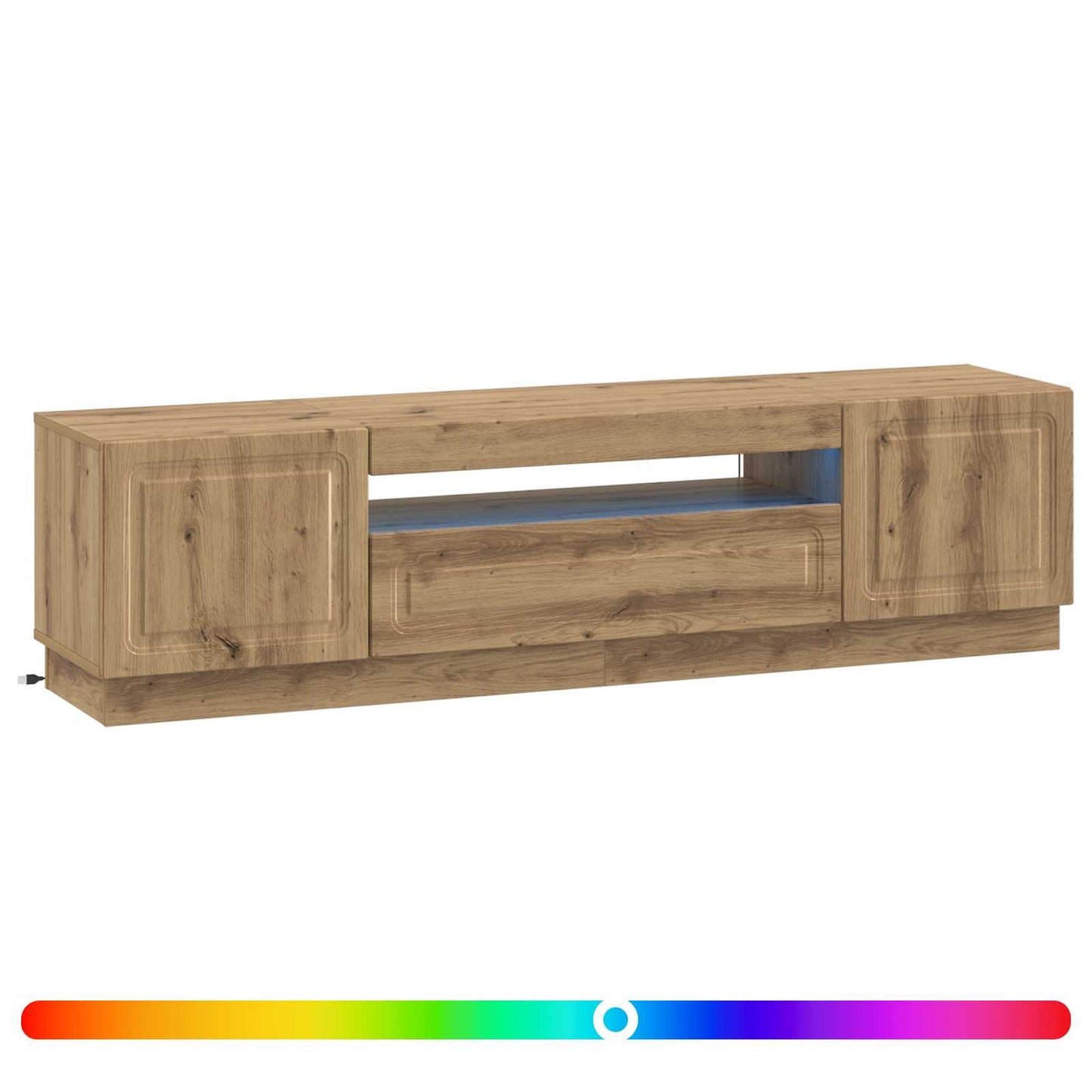 LED TV Cabinet Artisan Oak Engineered Wood
