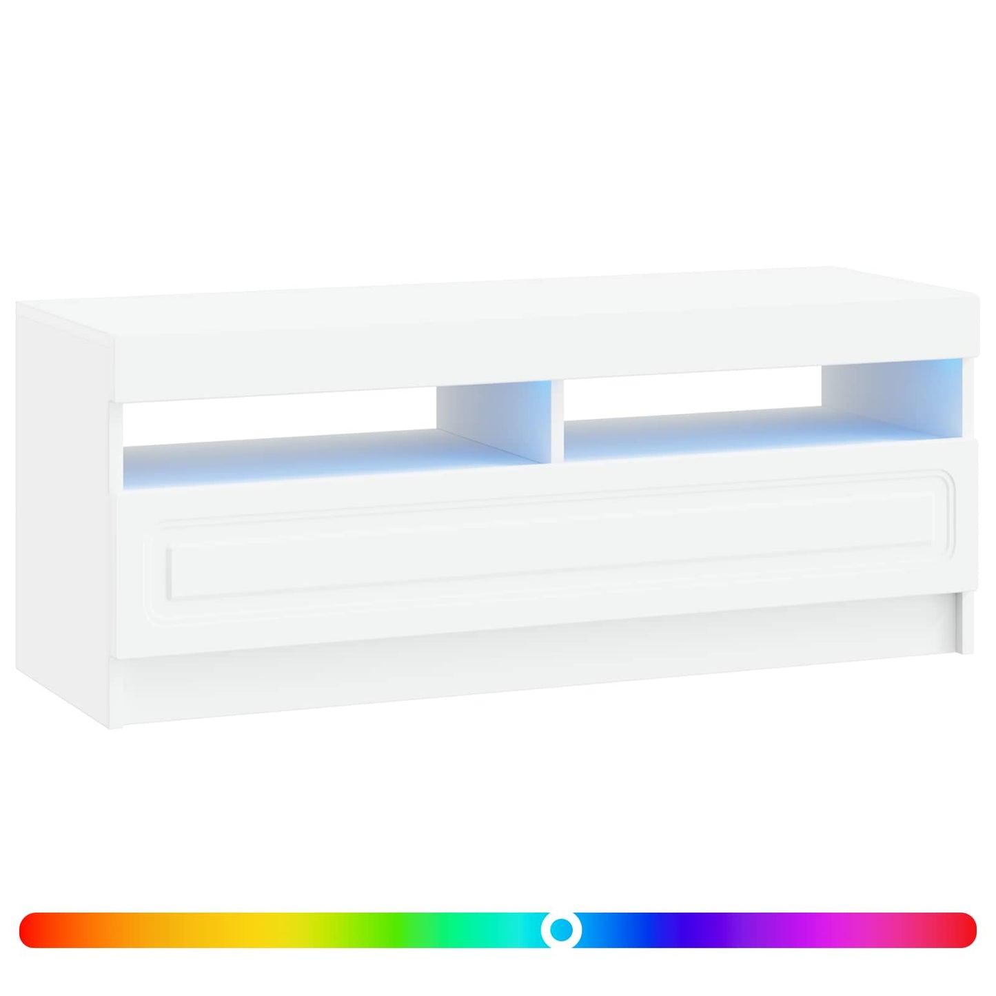 LED TV Cabinet White Engineered Wood
