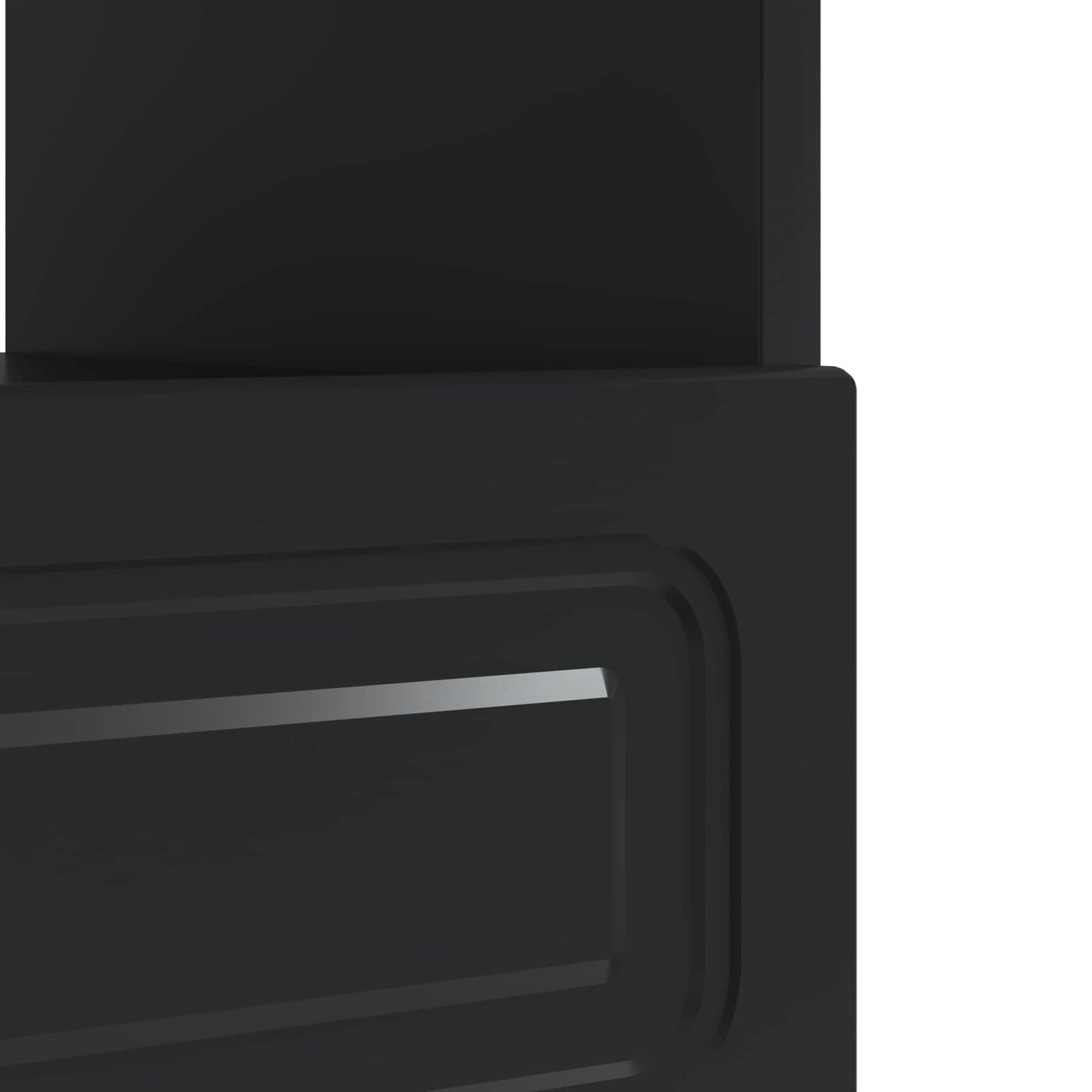 LED TV Cabinet Black Engineered Wood