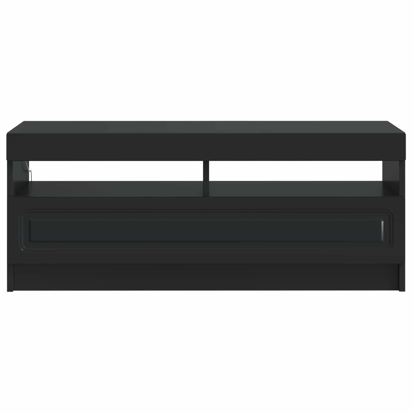 LED TV Cabinet Black Engineered Wood