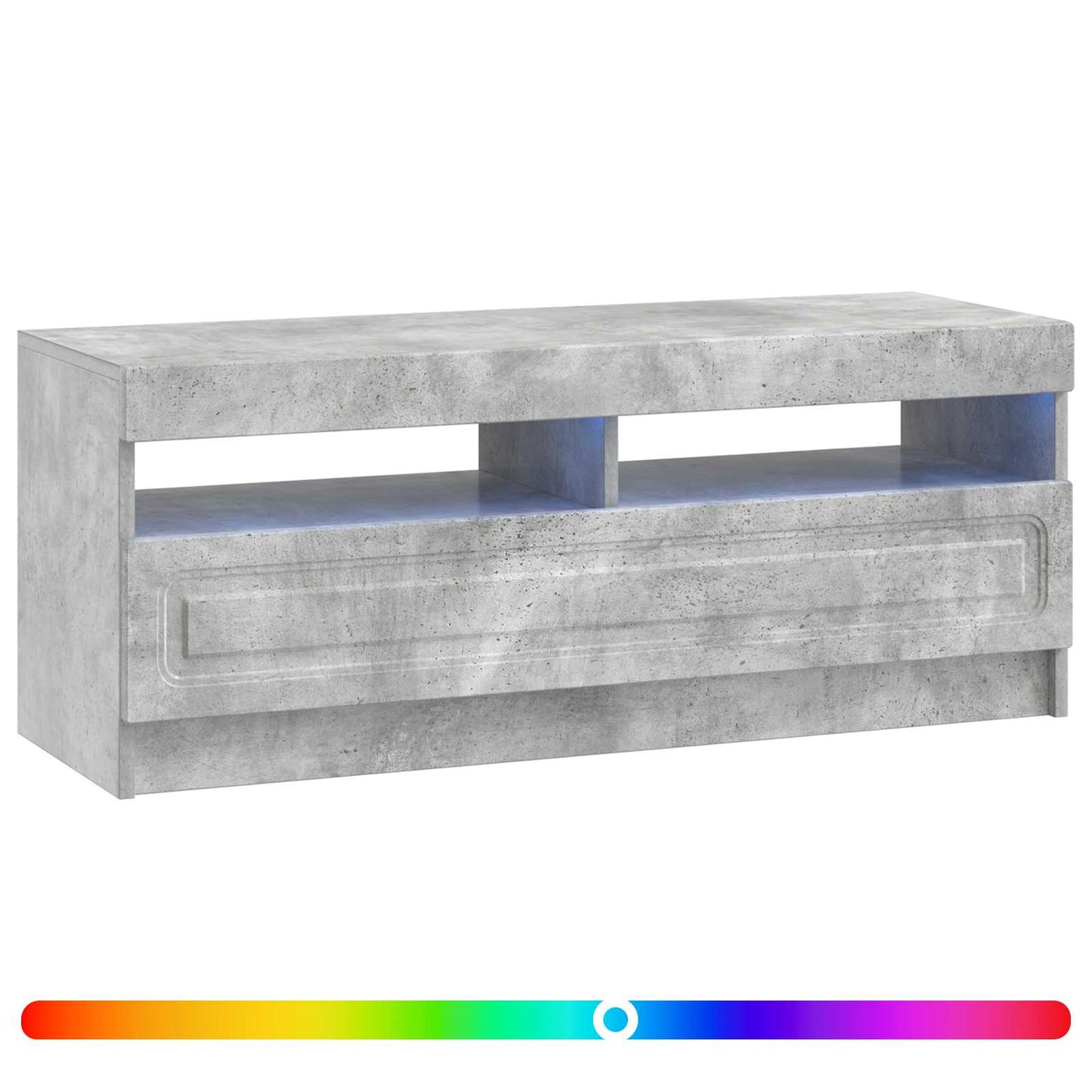 LED TV Cabinet Concrete Grey Engineered Wood