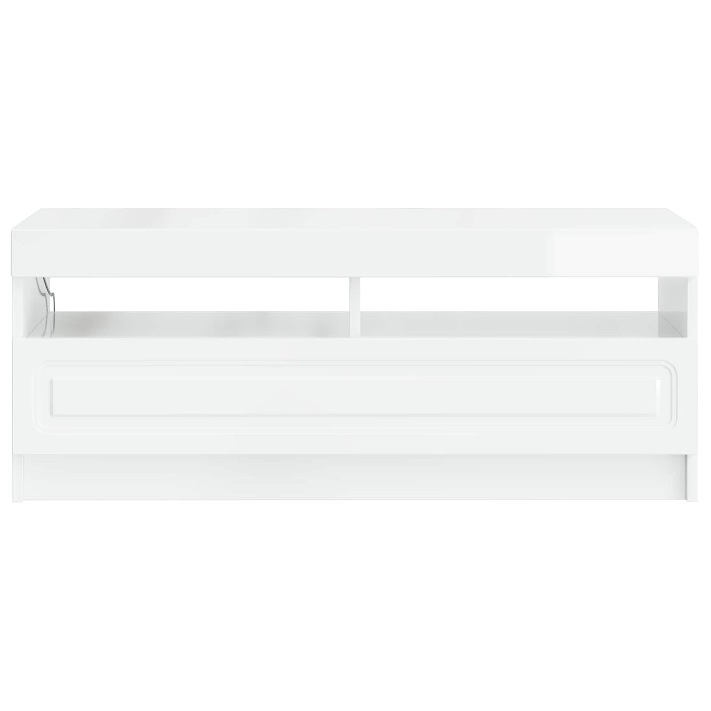 LED TV Cabinet High Gloss White Engineered Wood
