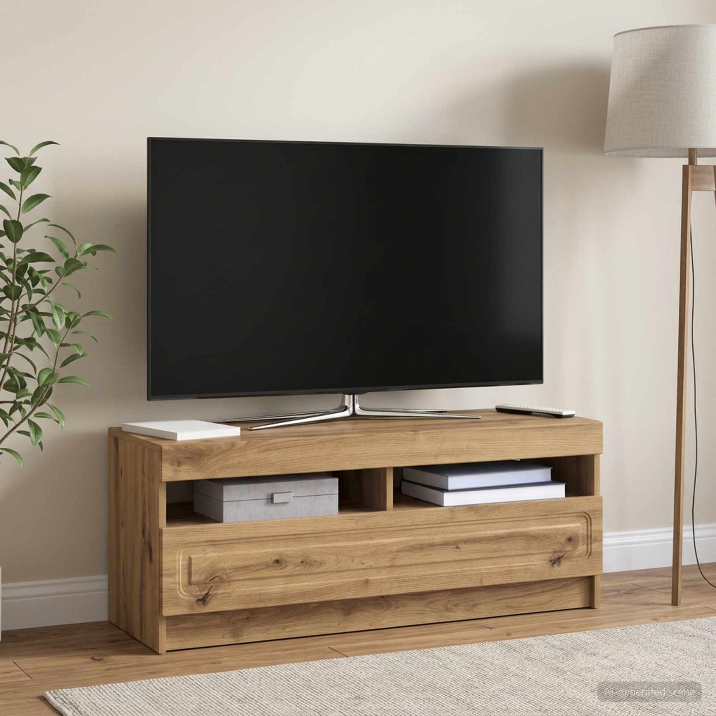 LED TV Cabinet Artisan Oak Engineered Wood