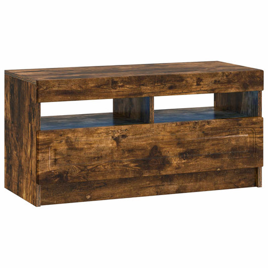 LED TV Cabinet Smoked Oak Engineered Wood