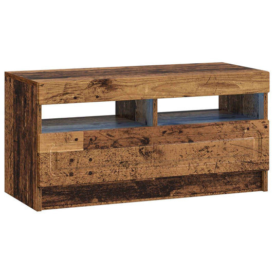 LED TV Cabinet Old Wood Engineered Wood