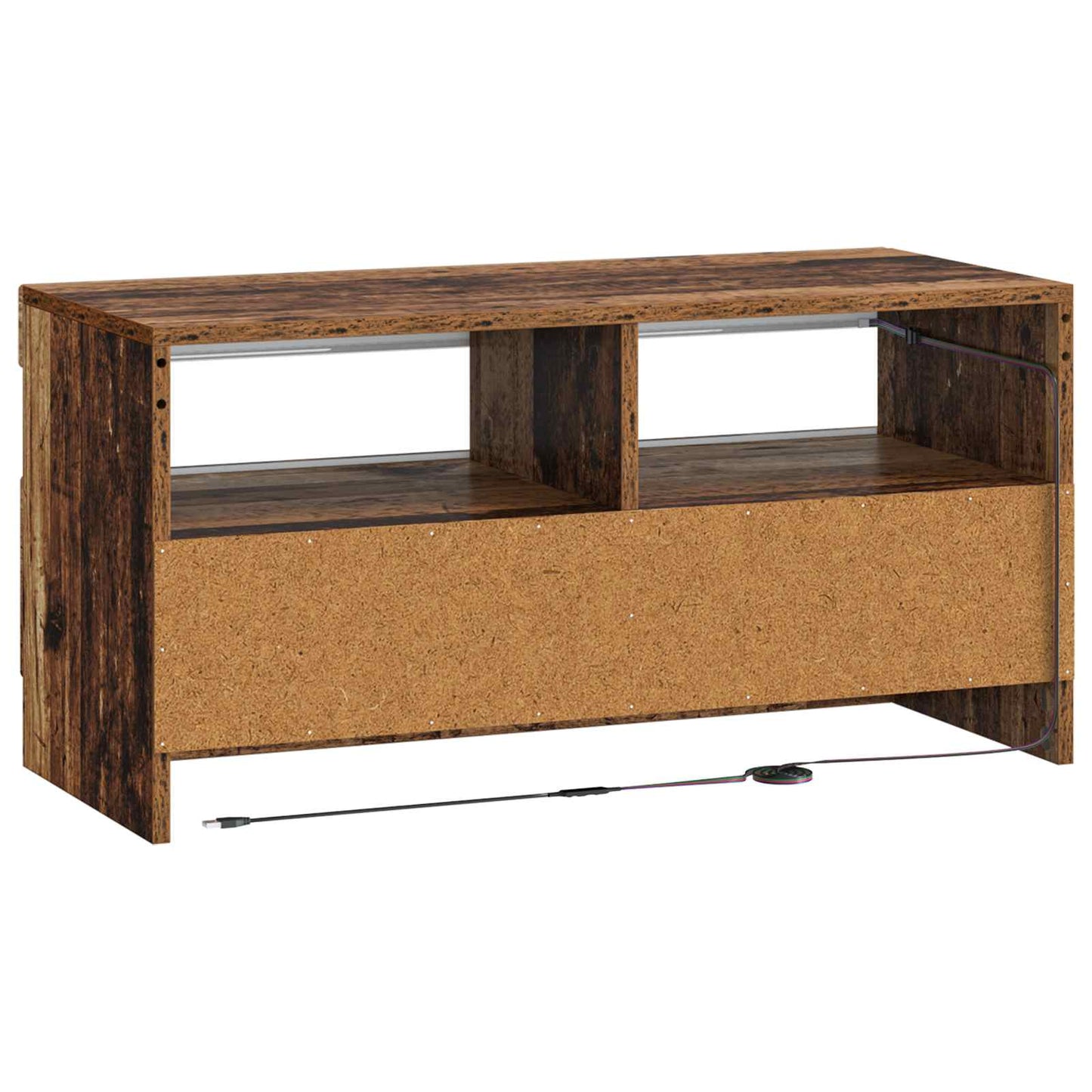 LED TV Cabinet Old Wood Engineered Wood