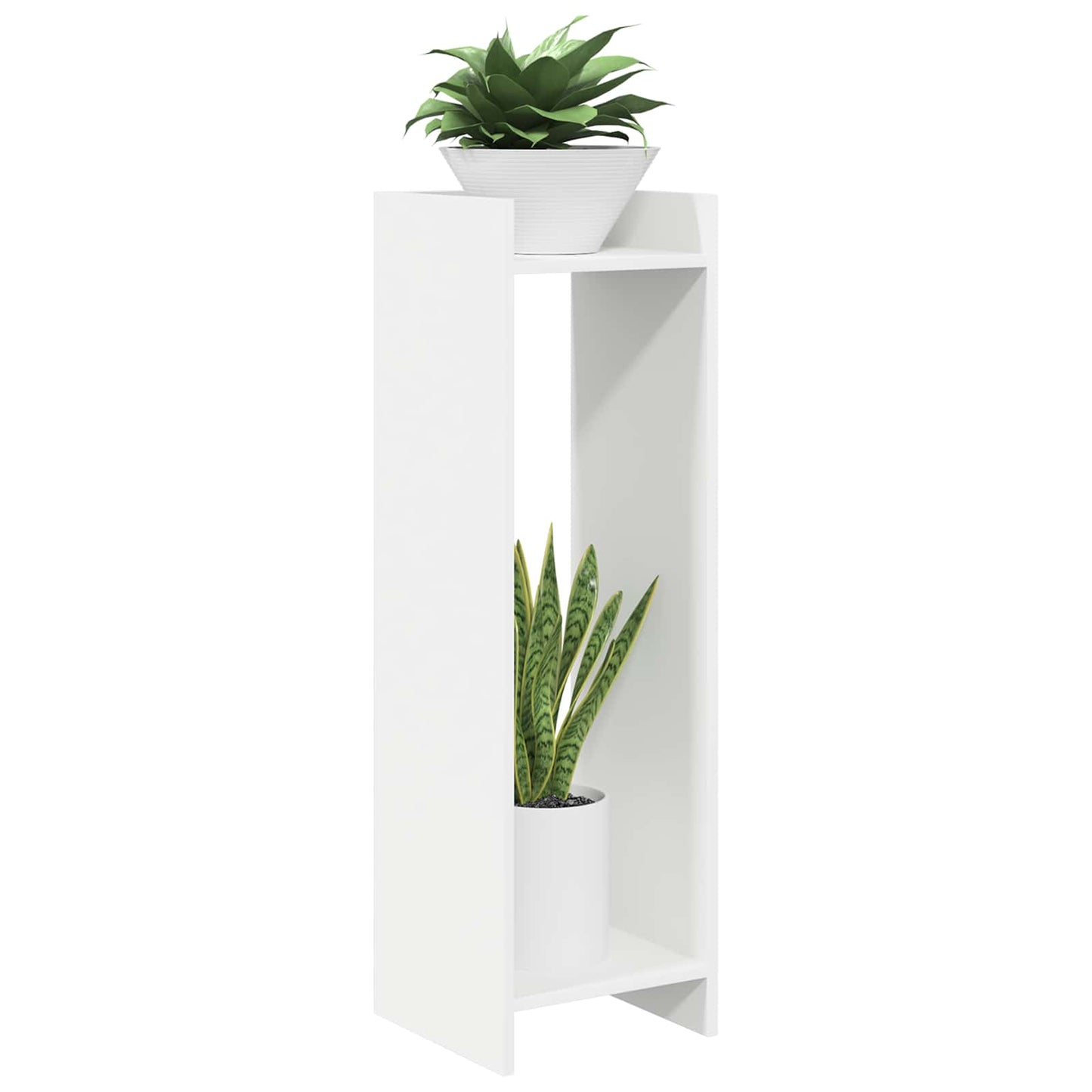 Plant Stand White 30 x 30 x 100 cm Engineered Wood