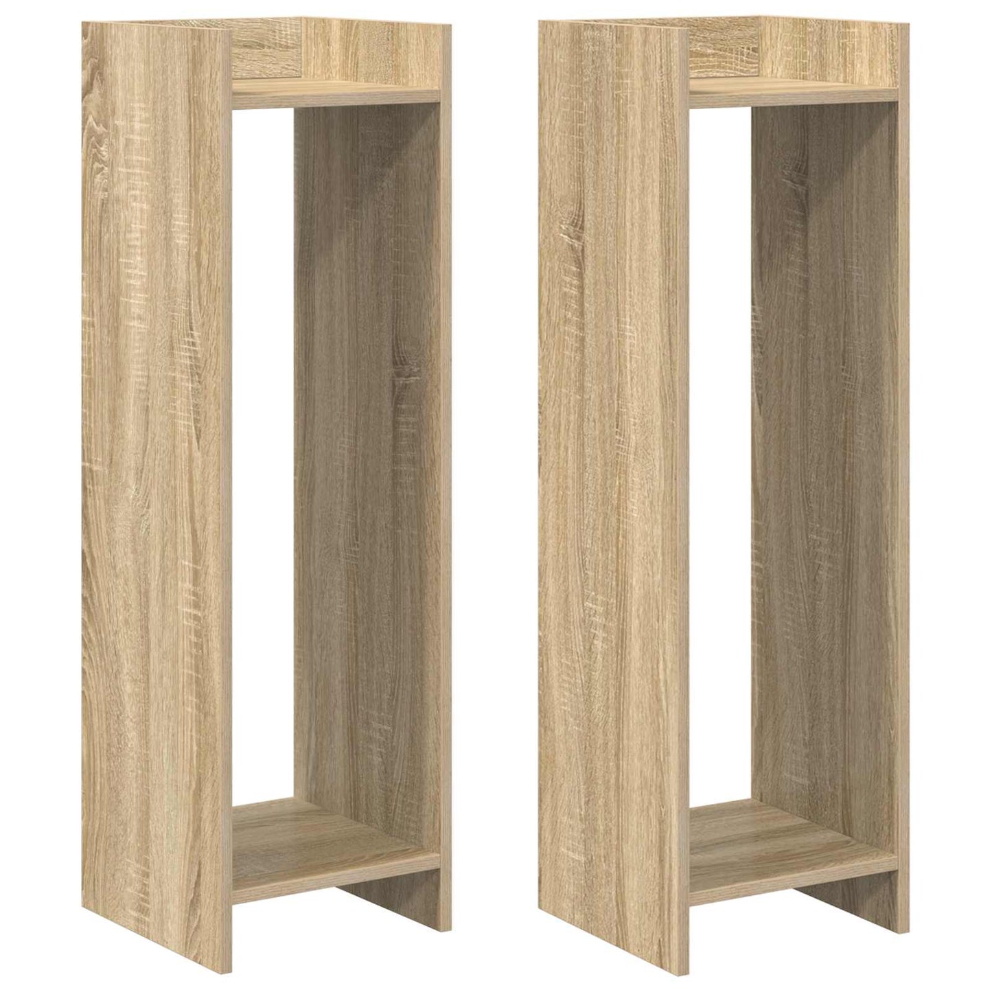Plant Stand 2 pcs Sonoma Oak 30 x 30 x 100 cm Engineered Wood